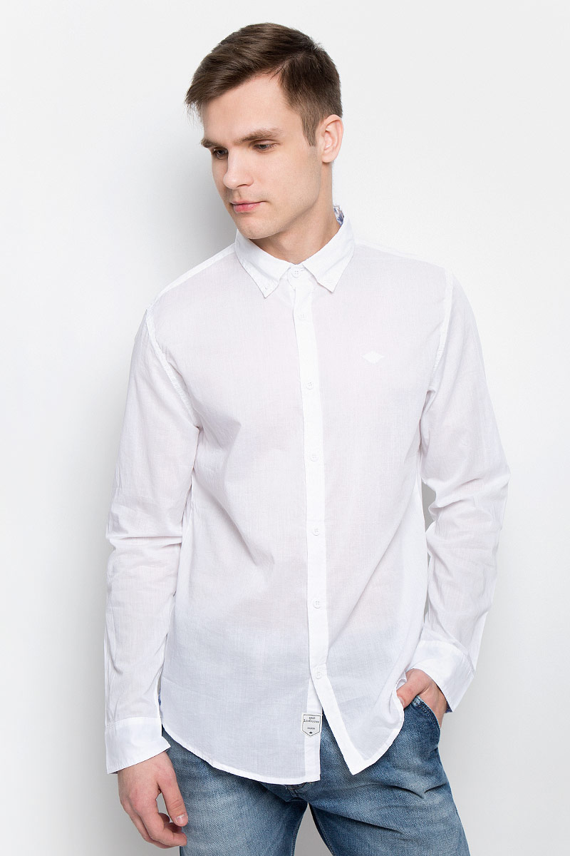 Рубашка мужская Lee Cooper, цвет: белый. DRISS-5607. Размер XXL (56) рубашки lee рубашка one pocket