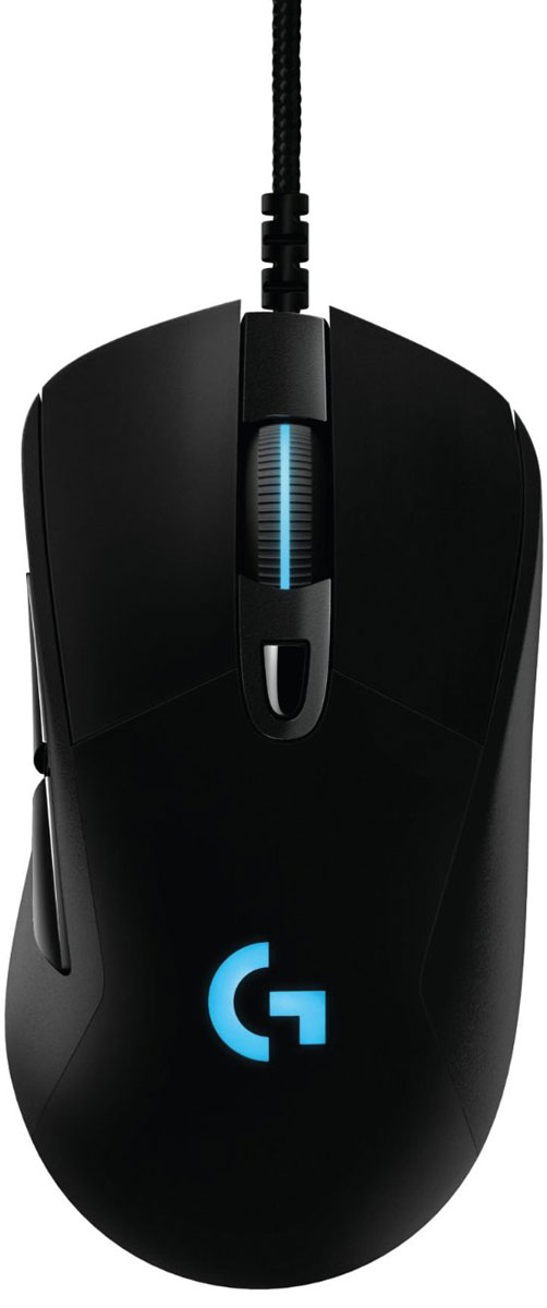 Logitech G403 Prodigy, Black игровая мышь910-004824 Logitech G403 Prodigy, Black игровая мышь910-004824Форма мыши Logitech G403 Prodigy повторяет изгиб ладони, а прорезиненные вставки по бокам повышают надежность захвата. Она дарит ощущение комфорта во время игры. Эргономичная и легкая мышь G403 удобна в работе, отличается прочной конструкцией и высоким качеством исполнения.С мышью G403 Prodigy вы повышаете свои шансы на успех и совершенствуете мастерство игры. Это исключительно прочная, точная и высокоскоростная модель. Благодаря высокой частоте опроса (1 мс) скорость ее отклика почти в 8 раз выше стандартной. Это значит, что система мгновенно реагирует на перемещение мыши или нажатие ее кнопок.Продемонстрируйте удивительную меткость. G403 Prodigy оснащена самым современным датчиком, который пользуется популярностью у профессионалов киберспорта по всему миру. Мышь работает без ошибок и сбоев, гарантируя высокую скорость отклика и точность позиционирования.Съемный 10-граммовый утяжелитель позволяет увеличивать вес изначально легкой конструкции в соответствии с предпочтениями пользователя.Игровую мышь Logitech G403 Prodigy можно использовать в исходной конфигурации, без каких-либо дополнительных настроек. А можно полностью изменить все параметры с помощью ПО Logitech Gaming Software в соответствии с собственными предпочтениями. Вы можете отрегулировать яркость подсветки и выбрать любой из 16,8 млн оттенков палитры, чтобы подчеркнуть собственный стиль, выразить поддержку любимой команде, согласовать оформление всех устройств и учесть особенности окружения. Благодаря усовершенствованному механизму натяжения с металлическими пружинами правая и левая кнопки мгновенно и без сбоев реагируют даже на нажатие с минимальным усилием.Встроенная карта памяти позволяет использовать единожды заданные настройки в любой игре. Сохраните нужные параметры в памяти устройства и применяйте их на любом ПК. Для этого не понадобится устанавливать дополнительное программное обеспечение или выполнять вход в систему.Игровую мышь Logitech G403 Prodigy можно как полностью адаптировать к своим потребностям, так и использовать без каких-либо дополнительных настроек. Для опытных пользователей предусмотрено 6 программируемых кнопок, упрощающих игровые операции и повышающих скорость выполнения сложных задач.Мышь поддерживает 5 настраиваемых уровней чувствительности. Без труда переходите из режима прицеливания с точностью до пикселя (200 точек на дюйм) в режим молниеносных маневров (до 12 000 точек на дюйм) и осуществляйте мгновенные повороты на 180 градусов.