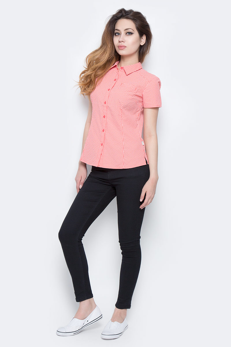 Рубашка женская The North Face W S/S Bryce Shirt, цвет: красный, белый. T0CD8UNXG. Размер S (42)T0CD8UNXG Рубашка женская The North Face W S/S Bryce Shirt, цвет: красный, белый. T0CD8UNXG. Размер S (42)T0CD8UNXGРубашка женская The North Face изготовлена из качественной смесовой ткани. Модель с коротким рукавом и отложным воротником застегивается на пуговицы. Изделие дополнено нагрудным карманом.