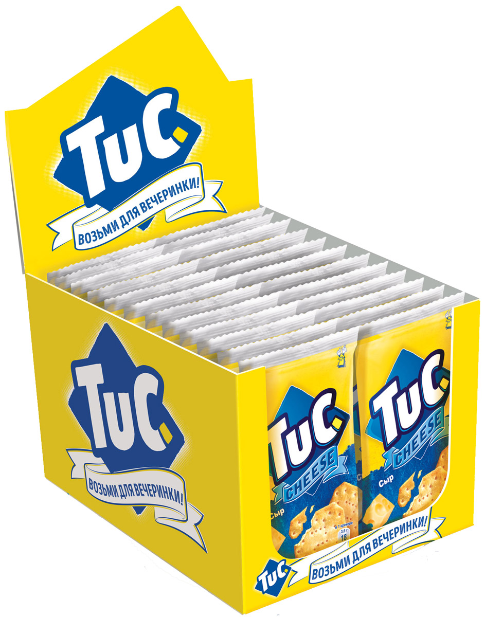 Tuc Крекер со вкусом сыра, 24 упаковки по 21 г787497, 961327, 647384, 961335 Tuc Крекер со вкусом сыра, 24 упаковки по 21 г787497, 961327, 647384, 961335Tuc - это соленый крекер, созданный в Бельгии более 50 лет назад. Особенно популярен он в странах Европы, в частности во Франции, Испании, Нидерландах, Дании, Швейцарии и Италии. Выпечено, а не обжарено. Крекер Tuc нежный, рассыпчатый, хрустящий и тает во рту.Уважаемые клиенты! Обращаем ваше внимание, что полный перечень состава продукта представлен на дополнительном изображении.