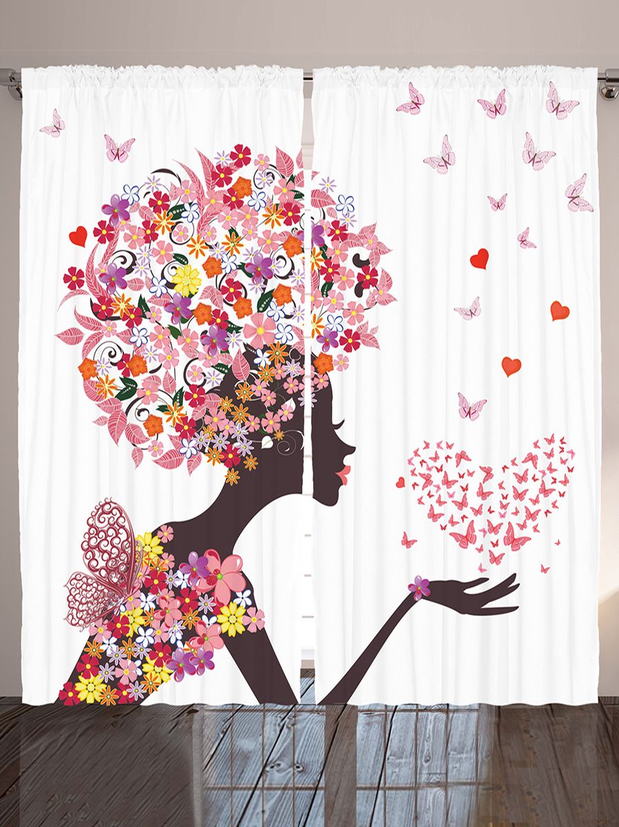 Комплект фотоштор Magic Lady Влюбленная фея, на ленте, высота 265 см. шсг_11018шсг_11018 Комплект фотоштор Magic Lady Влюбленная фея, на ленте, высота 265 см. шсг_11018шсг_11018Роскошный комплект фотоштор Magic Lady Влюбленная фея, выполненный из высококачественного сатена (полиэстер 100%), великолепно украсит любое окно. При изготовлении используются специальные гипоаллергенные чернила. Комплект состоит из двух фотоштор и декорирован изящным рисунком. Оригинальный дизайн и цветовая гамма привлекут к себе внимание и органично впишутся в интерьер комнаты. Крепление на карниз при помощи шторной ленты на крючки.