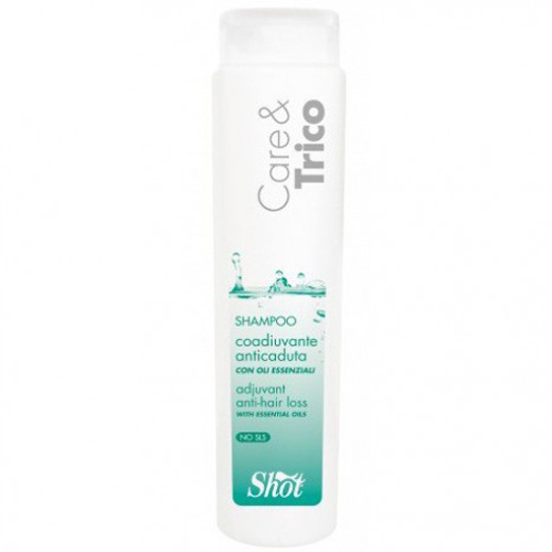 Shot Care and Trico Shampoo Сoadiuvante Anticaduta - Шампунь против выпадения волос 250 млSHCT101 Shot Care and Trico Shampoo Сoadiuvante Anticaduta - Шампунь против выпадения волос 250 млSHCT101Шампунь против выпадения волос на основе кофеина, женьшеня и эфирных масел создан специально для профилактики и решения проблемы выпадения волос.Представляет собой концентрат природных веществ, который не только мягко очищает кожу и волосы от загрязнений, но и нормализует водный баланс, стимулирует периферическое кровообращение кожи головы, укрепляет волосяные луковицы и предотвращает выпадение волос. Благодаря комплексу эфирных масел обладает дополнительным ароматерапевтическим эффектом. В составе шампуня отсутствуют лаурилсульфат натрия и агрессивные поверхностно-активные вещества.