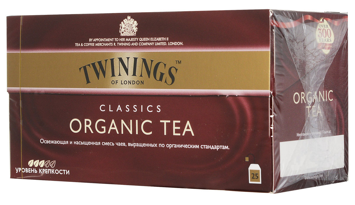 Twinings Organic чай черный в пакетиках, 25 шт02141 Twinings Organic чай черный в пакетиках, 25 шт02141Для создания чая Twinings Organic была использована специально подобранная смесь высококачественных цейлонских и африканских чаев.Выращенные по органическим стандартам, минимизирующим применение искусственных пестицидов и удобрений, такие чаи обладают бархатистым вкусом и насыщенным ароматом. Этот освежающий напиток подходит для употребления в любое время суток. Его можно пить как с молоком, так и без него.