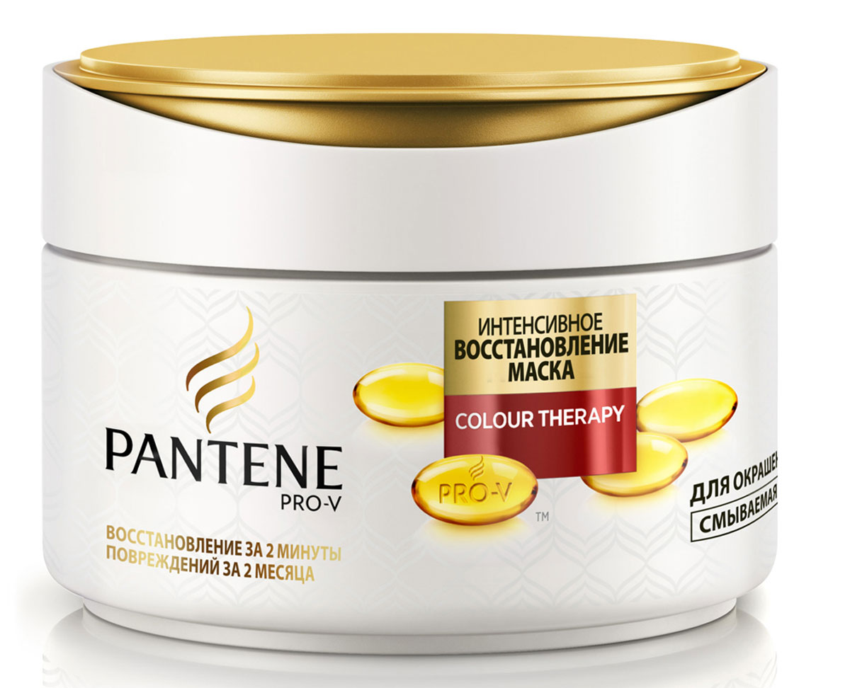 Pantene Pro-V Маска для волос Colour Therapy. Интенсивное восстановление, 200 мл81570281 Pantene Pro-V Маска для волос Colour Therapy. Интенсивное восстановление, 200 мл81570281Маска для волос Pantene Pro-V Маска для волос Colour Therapy. Интенсивное восстановление с питательными микро-частицами глубоко восстанавливает повреждённую поверхность волос, делая их гладкими и сияющими, а также защищая от повреждений при укладке.