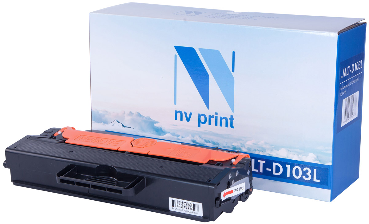 NV Print MLTD103L, Black тонер-картридж для Samsung ML-2950ND/2955ND/DW/SCX-4727FD/4728FD/4729FD/FWNV-MLTD103L NV Print MLTD103L, Black тонер-картридж для Samsung ML-2950ND/2955ND/DW/SCX-4727FD/4728FD/4729FD/FWNV-MLTD103LСовместимый лазерный картридж NV Print MLTD103L для печатающих устройств Samsung - это альтернатива приобретению оригинальных расходных материалов. При этом качество печати остается высоким. Картридж обеспечивает повышенную чёткость и плавность переходов оттенков цвета и полутонов, позволяет отображать мельчайшие детали изображения.Лазерные принтеры, копировальные аппараты и МФУ являются более выгодными в печати, чем струйные устройства, так как лазерных картриджей хватает на значительно большее количество отпечатков, чем обычных. Для печати в данном случае используются не чернила, а тонер.