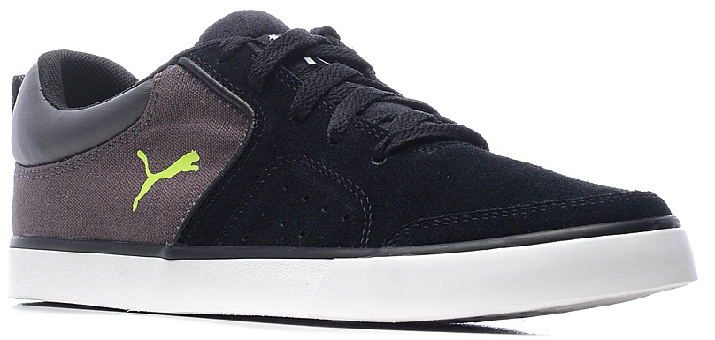 Кроссовки детские Puma Funist Slider Vulc Jr, цвет: черный. 36122104. Размер 3,5 (35)36122104 Кроссовки детские Puma Funist Slider Vulc Jr, цвет: черный. 36122104. Размер 3,5 (35)36122104Новинка - модель Funist Slider Vulc Jr - имеет верх, полностью выполненный из замши, что обеспечивает её отличную посадку по ноге. Перед вами идеальный вариант обуви для активной жизни и занятия молодежными видами спорта! Символика Puma широко представлена в модели логотипом, вышитым снаружи сбоку, и тканым ярлыком с логотипом на язычке. Резиновая подошва с высоким рантом контрастного цвета не только делает модель нарядной, но и обеспечивает отличное сцепление с поверхностью, в том числе, с асфальтом, что совершенно необходимо в молодежном уличном спорте.
