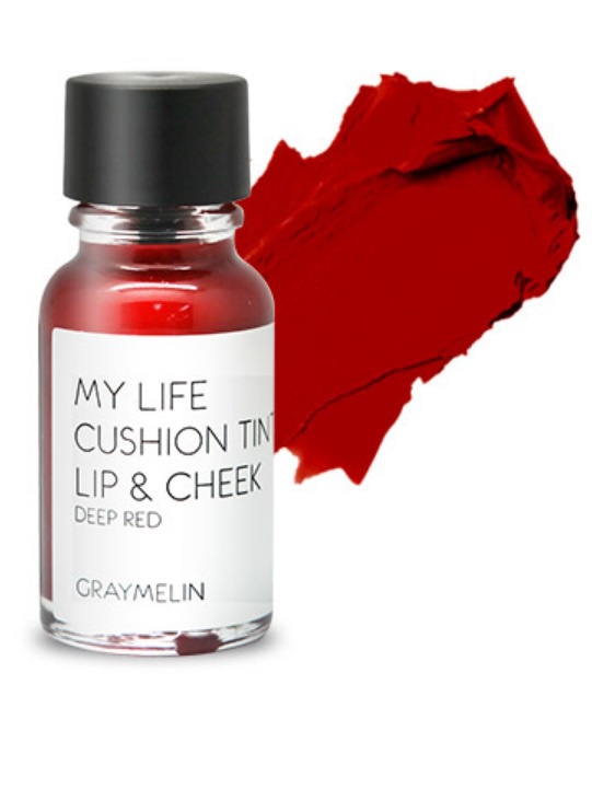 Graymelin, Тинт для губ и щек (deep red), Cushion Tint Lip & Cheek,8809435713163 Graymelin, Тинт для губ и щек (deep red), Cushion Tint Lip & Cheek,8809435713163Легкий тинт для губ и скул с консистенцией эссенции от Graymelin, сохраняет цвет и сочность губ в течение длительного времени, придает румянец и здоровый цвет коже лица, активно увлажняет, питает и впитывается без растекания. Это декоративное и ухаживающее средство не оставляет на губах дискомфорта и жирного блеска, после нанесения не смазывается.