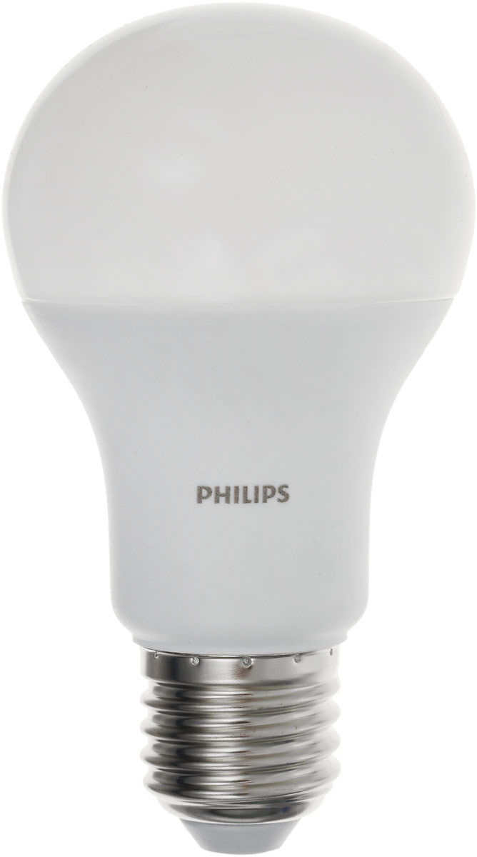 Лампа светодиодная Philips LED bulb, цоколь E27, 13W, 3000KЛампа LEDBulb 13-100W E273000K230VA60/PF Лампа светодиодная Philips LED bulb, цоколь E27, 13W, 3000KЛампа LEDBulb 13-100W E273000K230VA60/PFСовременные светодиодные лампы LED bulb экономичны, имеют долгий срок службы и мгновенно загораются, заполняя комнату светом. Лампа оригинальной формы и высокой яркости позволяет создать уютную и приятную обстановку в любой комнате вашего дома. Светодиодные лампы потребляют на 87% меньше электроэнергии, чем обычные лампы накаливания, излучая при этом привычный и приятный теплый свет. Срок службы светодиодной лампы LED bulb составляет до 1500 часов, что соответствует общему сроку службы пятнадцати ламп накаливания. Благодаря чему менять лампы приходится значительно реже, что сокращает количество отходов. Напряжение: 220-240 В. Световой поток: 1400 lm. Эквивалент мощности в ваттах: 100 Вт.