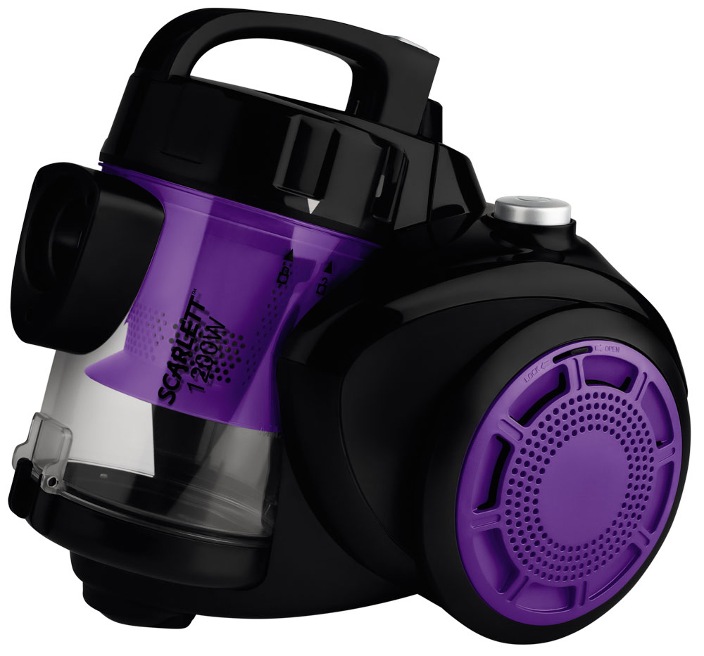 Scarlett SC-VC80C10, Violet пылесосSC-VC80C10 Scarlett SC-VC80C10, Violet пылесосSC-VC80C10Пылесос с контейнером для пыли Scarlett SC-VC80C10 - это компактность, простота в использовании и высокая мощность всасывания, что позволит тратить минимум времени и сил на ежедневную уборку.Управлять моделью достаточно просто, переключатель включения и выключения пылесоса расположен на корпусе. Устройство оснащено современным надежным фильтром и контейнером для сбора пыли объемом 1,5 литра - все это позволит задерживать мельчайшие частицы пыли, поддерживая здоровую атмосферу в доме. Также в комплект входят самые необходимые для эффективной уборки насадки, это универсальная насадка для пола и ковров, насадка для мебели и щелевая насадка для труднодоступных мест.К дополнительным преимуществам модели можно отнести наличие ручки для переноски и автоматическое сматывание шнура, длина которого составляет 5 метров, что позволит убрать достаточно большое помещения, не переключая питание из розетки в розетку.
