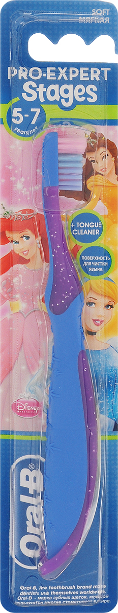 Oral-B Детская зубная щетка Pro-Expert Stages-3 Белль от 5 до 7 летSTG-75049948_синий, фиолетовый Oral-B Детская зубная щетка Pro-Expert Stages-3 Белль от 5 до 7 летSTG-75049948_синий, фиолетовыйДетская зубная щетка Oral-B Pro-Expert разработана для ребенка, чистящего зубы при наименьшей помощи родителей или почти без нее. Для возраста, в котором происходит смена молочных зубов.Чашеобразная головка охватывает и очищает каждый зуб. Эргономичная изогнутая ручка особой формы не будет скользить в детских руках.Удобная и яркая зубная щетка обязательно понравится ребенку и сделает чистку зубов более комфортной.