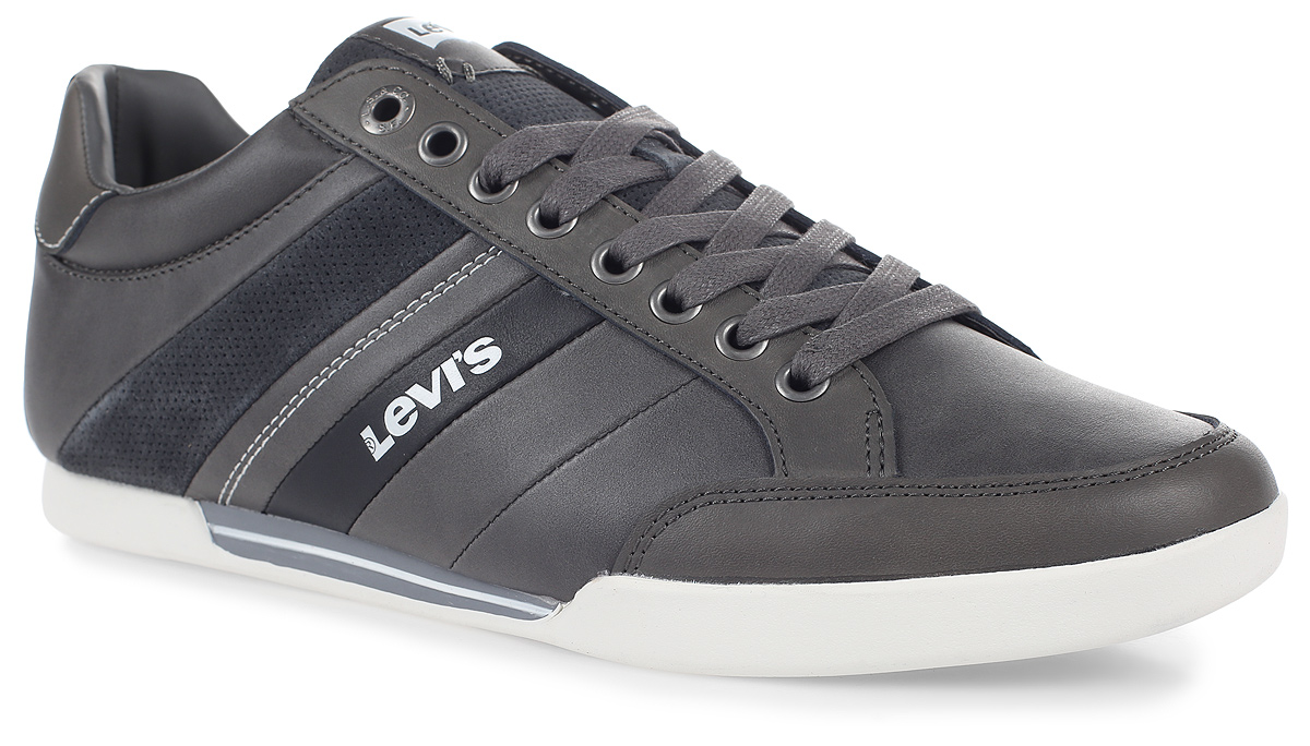 Кроссовки мужские Levis® Turlock Refresh, цвет: серый, белый. 222864/1948-55. Размер 45222864/1948-55 Кроссовки мужские Levis® Turlock Refresh, цвет: серый, белый. 222864/1948-55. Размер 45222864/1948-55Верх кроссовок Levis® Turlock Refresh выполнен из искусственной кожи высокого качества, дополнен вставками из замши. Дышащие материалы способствуют воздухообмену. Резиновая подошва отличается гибкостью. Анатомическая стелька обеспечивает удобную посадку стопы и правильное распределение нагрузок. Металлические люверсы матированы. Вместе с плоской шнуровкой обеспечивают превосходную фиксацию ноги. Язычок с дополнительной фиксацией не комкается и не натирает ногу. Тонкие стенки, смягчённый язычок и манжет поддерживают ногу, обеспечивая комфорт при длительной ходьбе.