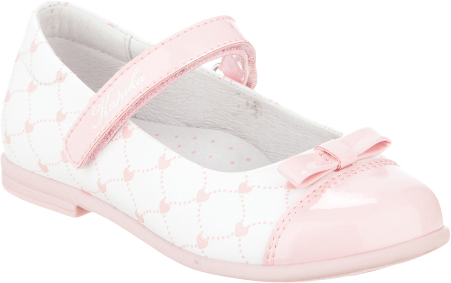Туфли для девочки Kapika, цвет: белый, розовый. 22396к-2. Размер 27