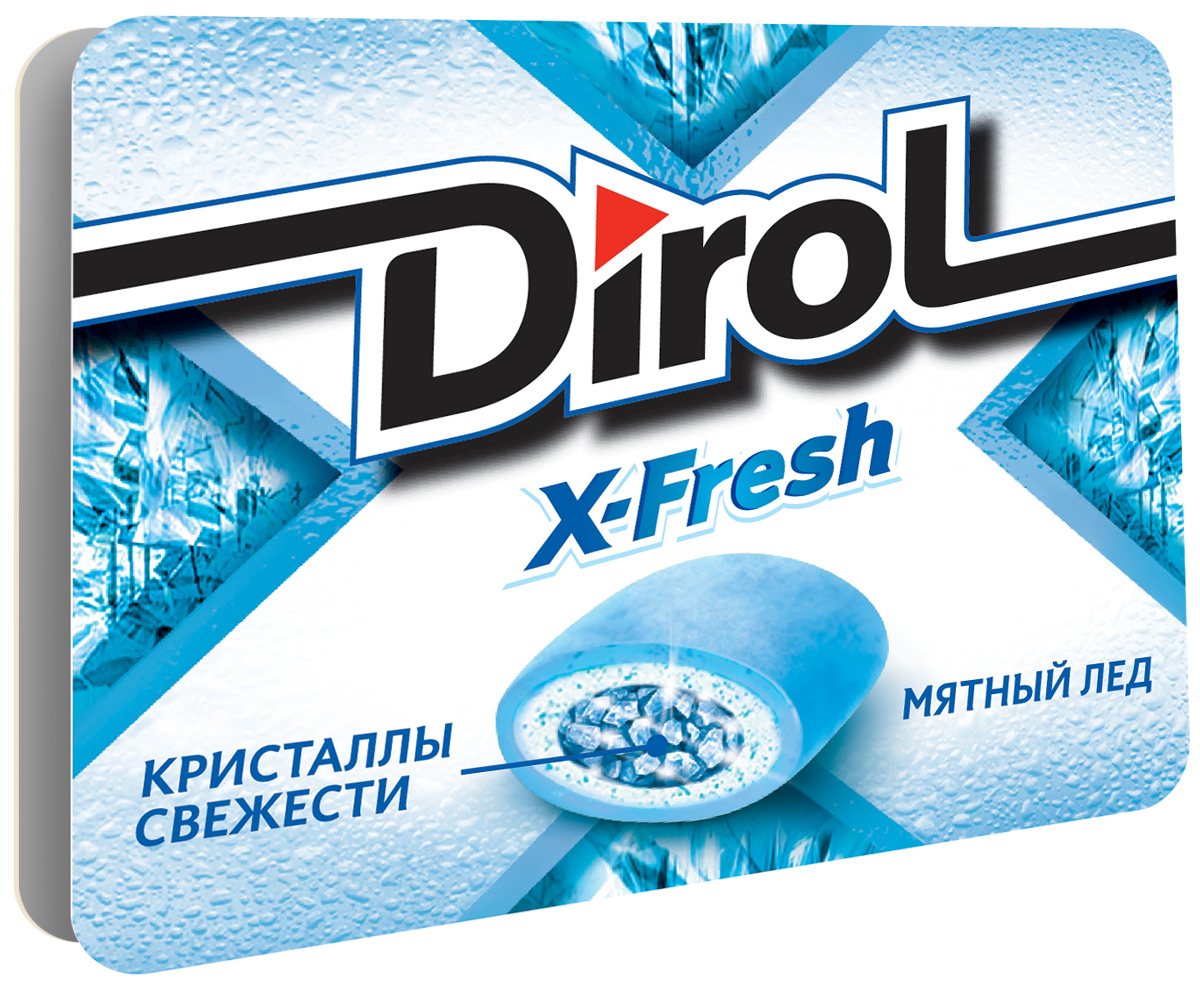 Dirol X-Fresh Мятный лед жевательная резинка без сахара, 16 г4021332 Dirol X-Fresh Мятный лед жевательная резинка без сахара, 16 г4021332Dirol X-Fresh Мятный лед - популярная жевательная резинка. Обладает ярко выраженным долгим вкусом. Общеизвестно, что древние греки использовали смолу мастичного дерева или пчелиный воск, чтобы освежить дыхание и очистить зубы от остатков еды. Племена Майя наслаждались жеванием каучука. На севере Америки индейцы наслаждались подобием жевательной резинки - смолы хвойных деревьев, предварительно выпаренной на костре. В Сибири пользовалась популярностью сибирская смолка, с её помощью чистили зубы и укрепляли десны. В Европе зарождение жевательной культуры обозначено в 16 веке благодаря завезенному из Вест-Индии табаку. Затем жвачка появилась в Соединенных Штатах. Вплоть до 19 века попытки внедрить воск, парафин вместо жевательного табака терпели крах.
