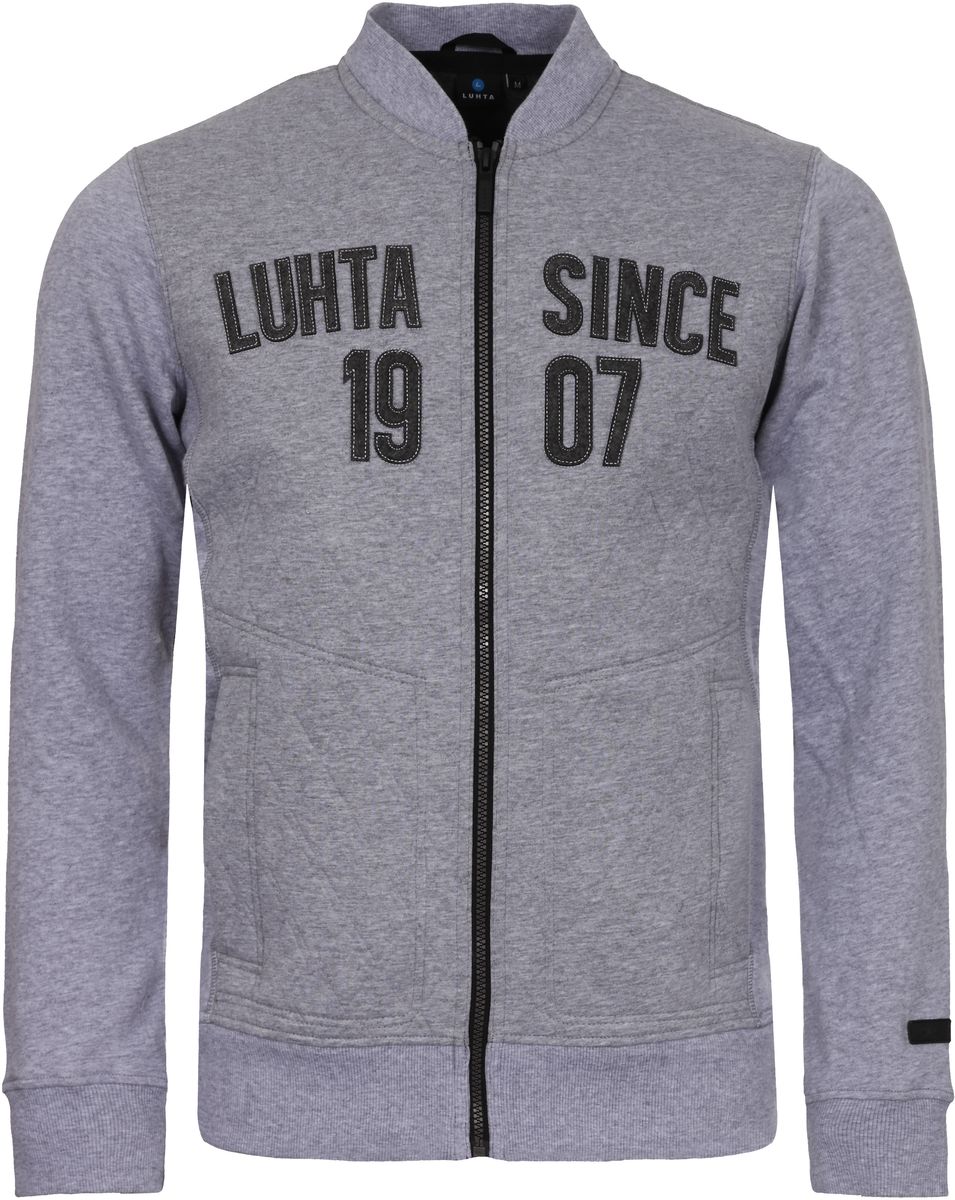 Толстовка мужская Luhta, цвет: светло-серый. 737528464LVT. Размер M (50)737528464LVT Толстовка мужская Luhta, цвет: светло-серый. 737528464LVT. Размер M (50)737528464LVTМужская толстовка Luhta выполнена из высококачественного материала. Модель с круглым вырезом горловины и длинными рукавами застегивается на застежку-молнию. Толстовка дополнена двумя втачными карманами.