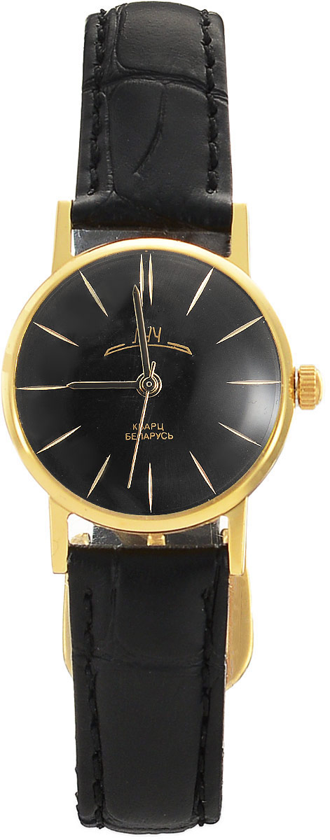 Наручные часы женские Луч Ретро, цвет: черный, золотистый. 71718365