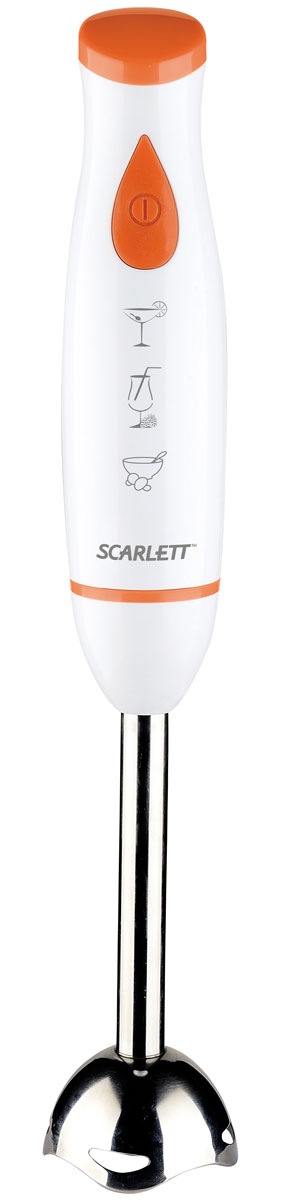 Scarlett SC-HB42S07, White блендер погружнойSC-HB42S07 Scarlett SC-HB42S07, White блендер погружнойSC-HB42S07Погружной блендер Scarlett SC-HB42S07 - удобный кухонный помощник, который облегчит решение самых разных задач.Эргономичная форма моторной части блендера обеспечивает комфортное использование.Прорезиненная кнопка предотвращает соскальзывание пальца в процессе приготовления, делая работу с прибором приятной и безопасной.Погружные часть и нож блендера изготовлены из высококачественной нержавеющей стали.Нижняя часть блендера легко снимается и её удобно мыть.