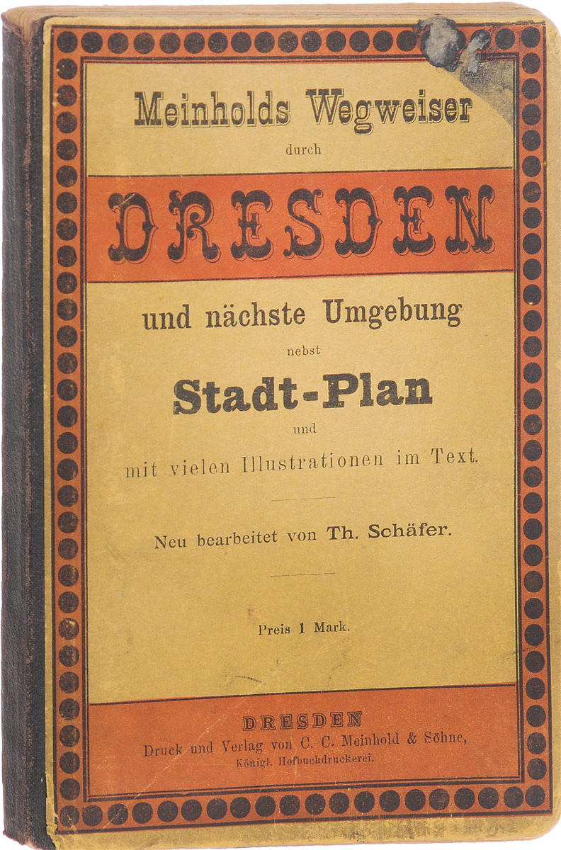 Meinholds Wegweiser durch Dresden und naechste UmgebungYM-0824 Meinholds Wegweiser durch Dresden und naechste UmgebungYM-0824Дрезден, начало XX века. Издательство Druck und Verlag von C. C. Meinhold und Soehne.Иллюстрированное издание.Типографская обложка.Сохранность хорошая.Вниманию читателей предлагается иллюстрированный путеводитель по Дрездену и его окрестностям.Дрезден - столица федеральной земли Саксония. Благодаря характерной барочной архитектуре города и его живописному расположению в долине реки Эльба Дрезден прочно закрепил за собой звание немецкой Флоренции, впервые получив это сравнение в книге историка Иоганна Готфрида Гердера.Путеводитель содержит сведения о достопримечательностях региона и необходимую туристу практическую информацию.Не подлежит вывозу за пределы Российской Федерации.