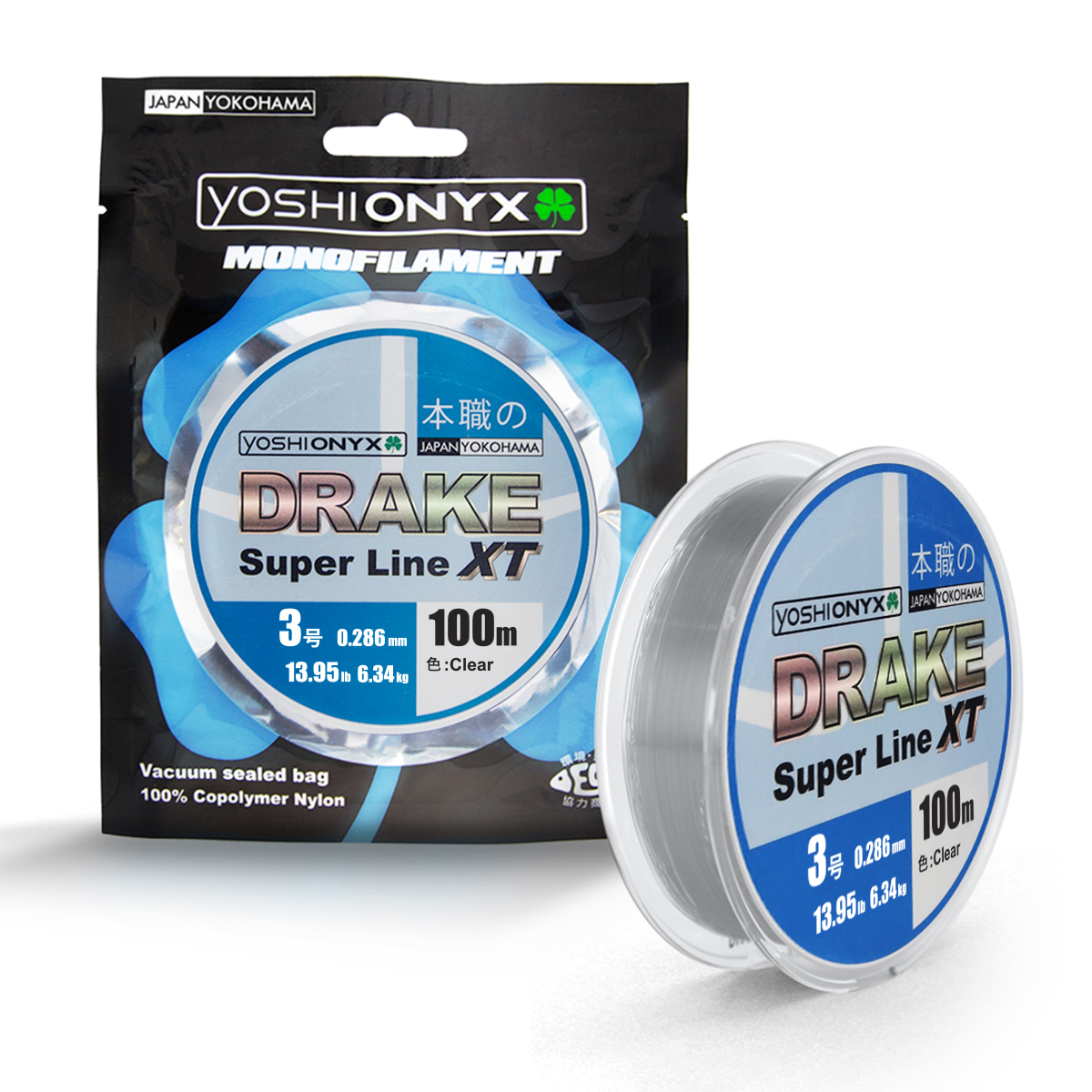 Леска Yoshi Onyx Drake Superline XT, 100 м, 0,286 мм, цвет: Clear89473 Леска Yoshi Onyx Drake Superline XT, 100 м, 0,286 мм, цвет: Clear89473DRAKE Fluoro от Yoshi Onyx это полноценная флюорокарбоновая леска, предназначена как для намотки на шпулю катушки, так и для монтажа разнообразных оснасток. Трогательно мягкий и удивительно скользкий этот флюр, с невероятной лёгкостью проходя по кольцам, позволяет совершать исключительно дальние и точныеУникальный флюорокарбон, предназначенный для ловли крупной рыбы в сложных условиях. DRAKE Fluoro от Yoshi Onyx идеален для использования на бейткастинговых (мультипликаторных) катушПрозрачный монофил DRAKE Super Line XT от Yoshi Onyx, пожалуй, самый универсальный. Скользкий и мягкий, он невероятно прочен и отлично выдерживает разрывную нагрузку на большинстве узлов. Обладая, непревзойдёнными, водоотталкивающими свойствами, эта леска незаменима, при ловле в условии низких температур.ках, в сочетании с крупными, упористыми приманками. забросы.