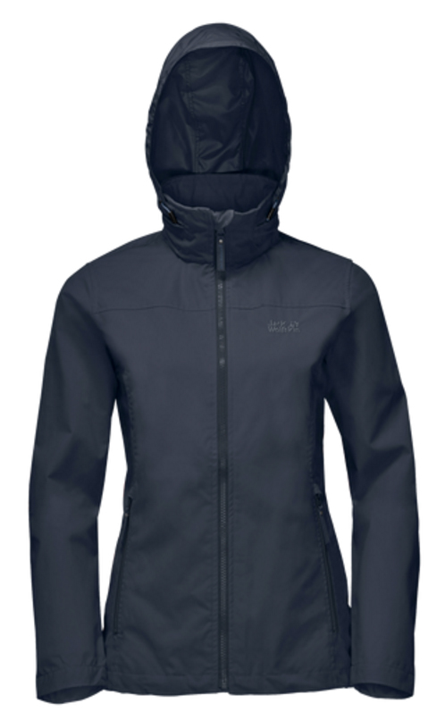 Ветровка женская Jack Wolfskin Amber Road Jacket W, цвет: темно-синий. 1303542-1010. Размер XL (50/52)1303542-1010 Ветровка женская Jack Wolfskin Amber Road Jacket W, цвет: темно-синий. 1303542-1010. Размер XL (50/52)1303542-1010Ветровка женская Amber Road Jacket W выполнена из ткани FUNCTION 65 (полиэстер с добавлением натурального хлопка). Ткань прочная, комфортная в носке, обладает защитой от влаги и ветра. Модель застегивается на молнию, имеет воротник-стойку и длинные стандартные рукава. Ветровка также снабжена капюшоном, который можно свернуть и спрятать в воротник. Модель выполнена в лаконичном однотонном дизайне и дополнена логотипом бренда.