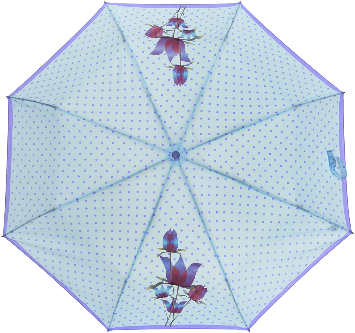 Зонт женский Airton, механический, 3 сложения, цвет: белый, фуксия. 3511-180