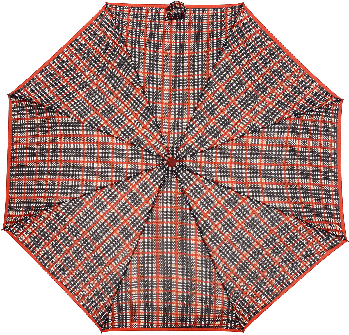 Зонт женский Airton, механический, 3 сложения, цвет: красный, черный. 3515-059