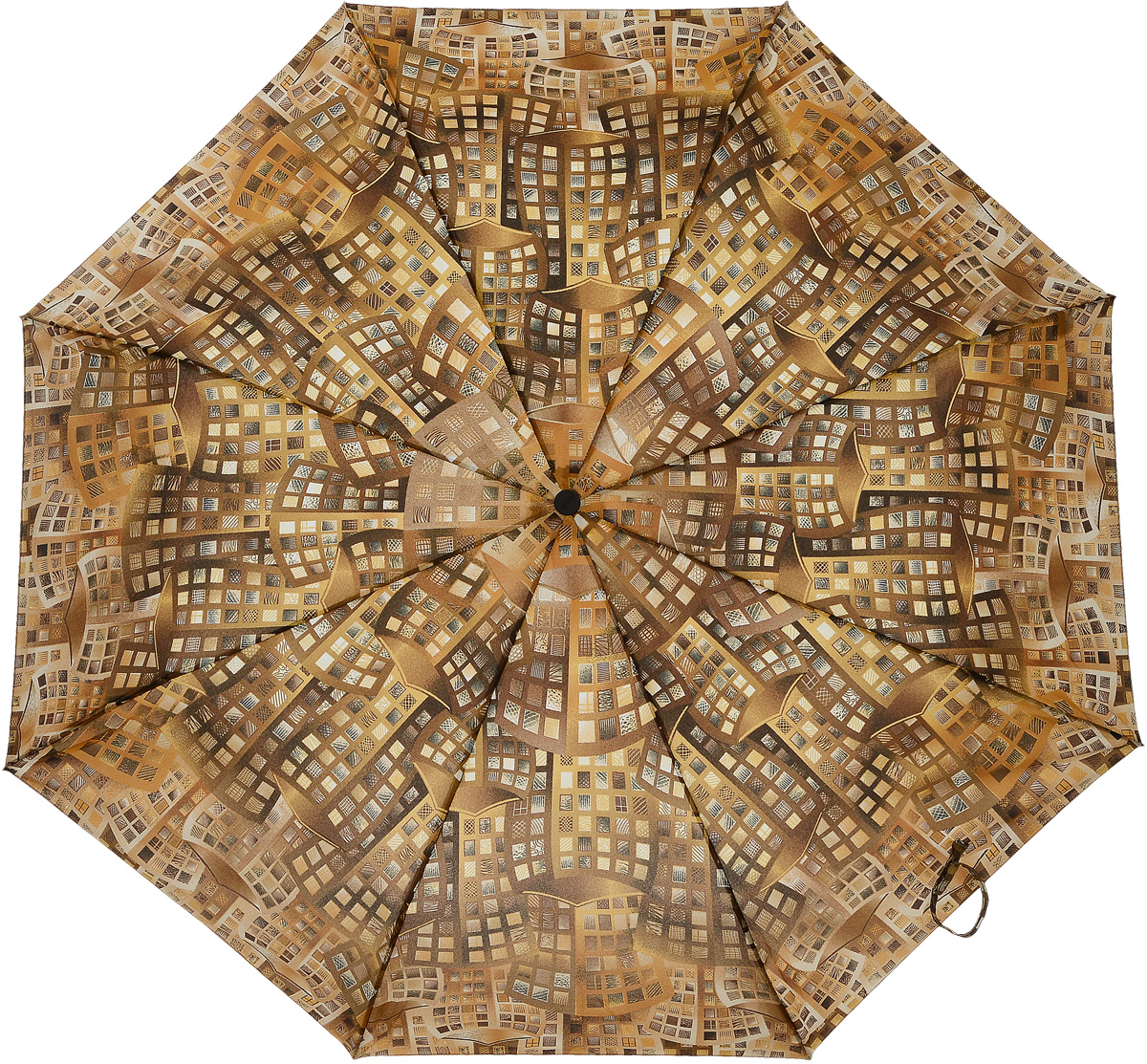 Зонт женский Airton, механический, 3 сложения, цвет: оранжевый, шоколадный. 3515-169