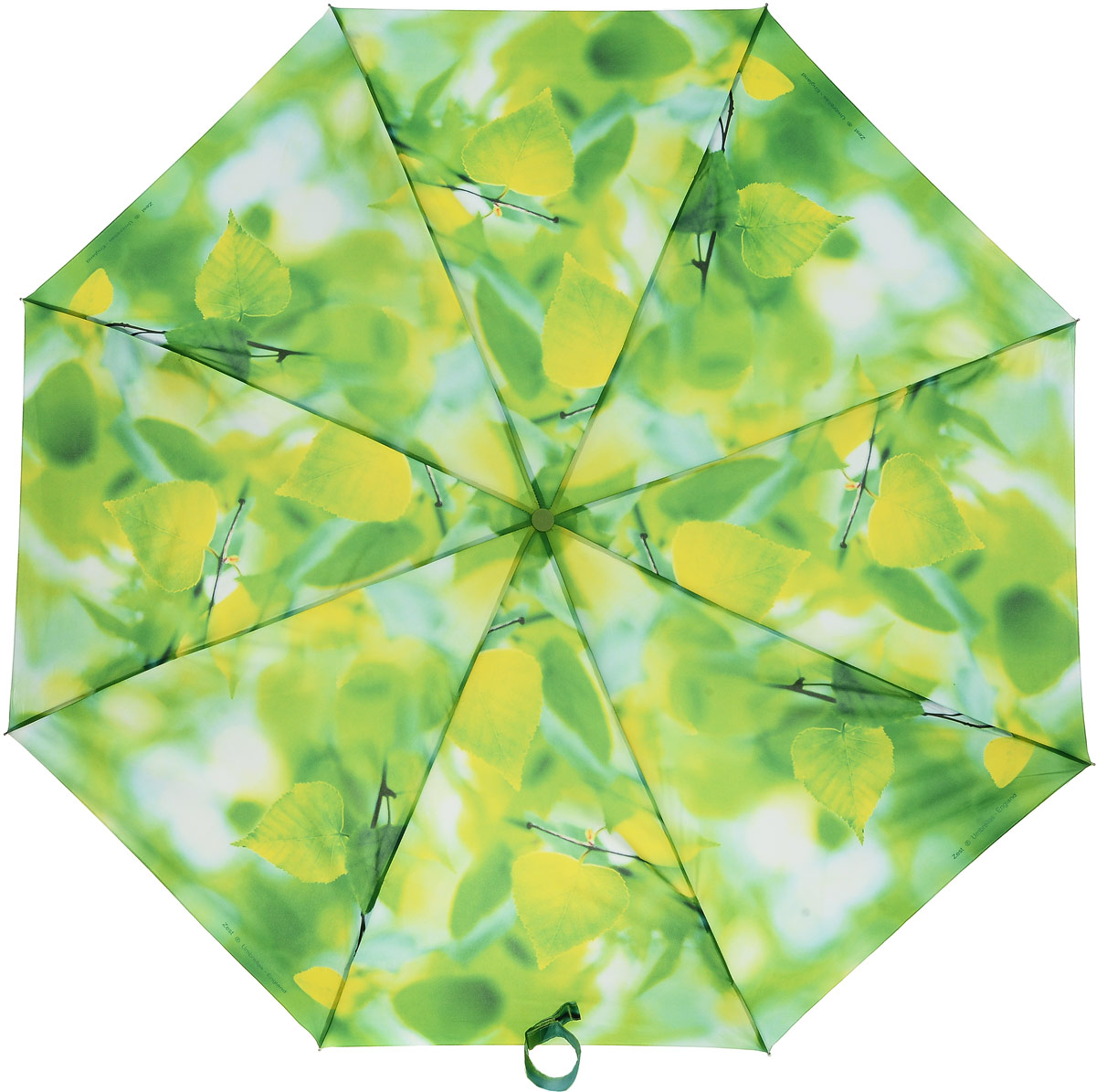 Зонт женский Zest, автомат, 3 сложения, цвет: светло-зеленый, желтый. 239555-81