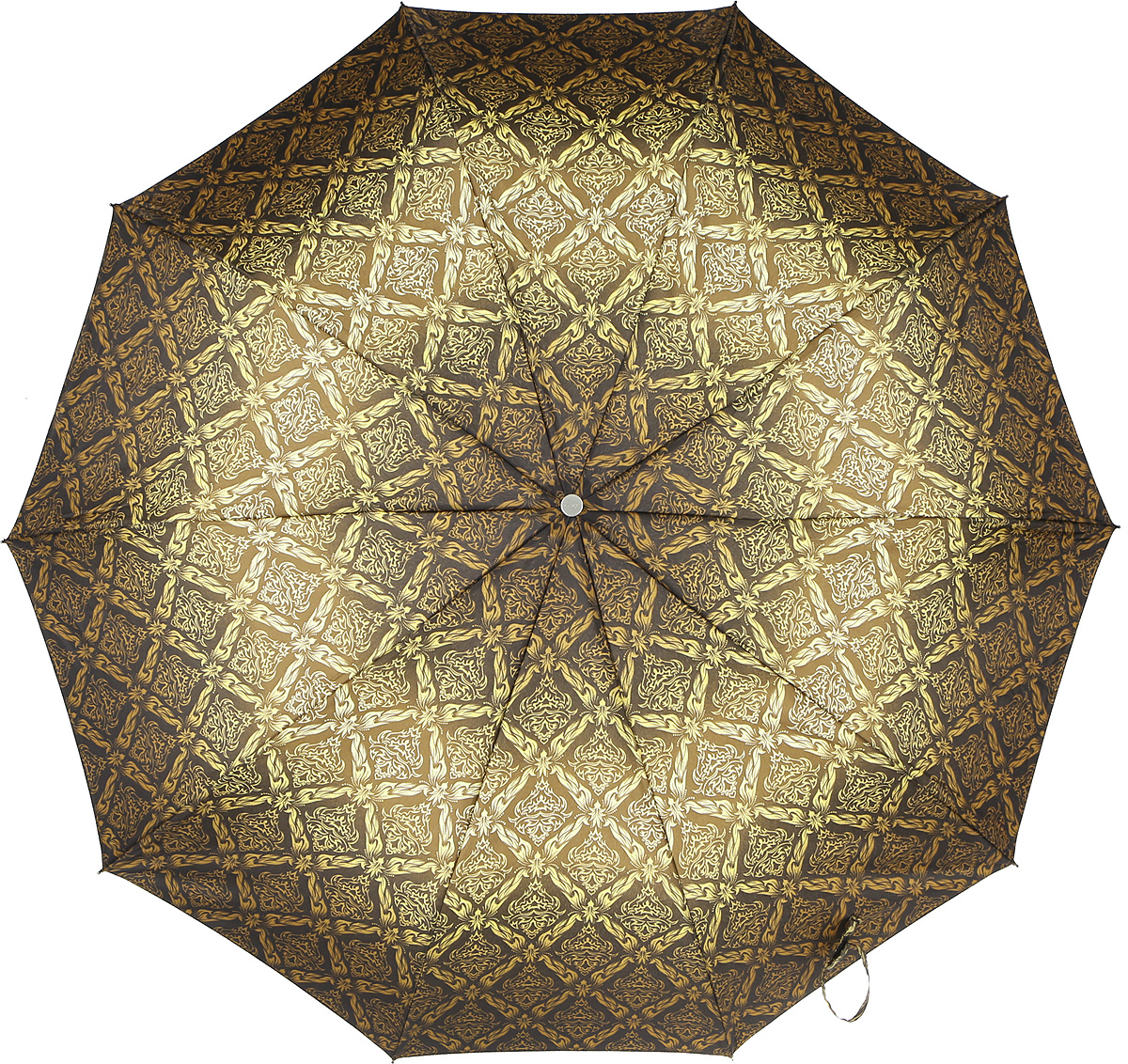 Зонт женский Zest, автомат, 3 сложения, цвет: коричневый, бежевый. 23969-2731