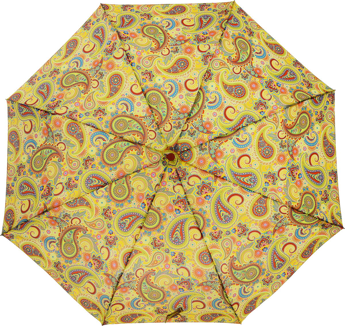 Зонт женский Airton, механический, 3 сложения, цвет: желтый, оранжевый. 3515-124