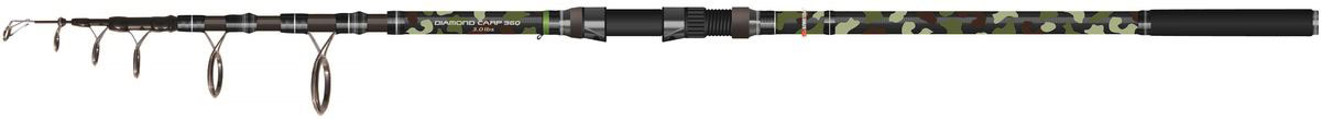 Удилище карповое телескопическое SWD Diamond Carp, 3,6 м, 3,0 lbs0060969 Удилище карповое телескопическое SWD Diamond Carp, 3,6 м, 3,0 lbs0060969Мощное карповое телескопическое удилище SWD Diamond Carp обладает бланком, изготовленным из карбона IM7. Комплектуется мощными кольцами SIC и разнесенной рукоятью из EVA. Обладает классическим параболическим строем, позволяющим делать дальние забросы тяжелых оснасток. Удилище предназначено для ловли карпа и другой крупной рыбы с использованием тяжелых оснасток.Тест: 3,0 lbs.