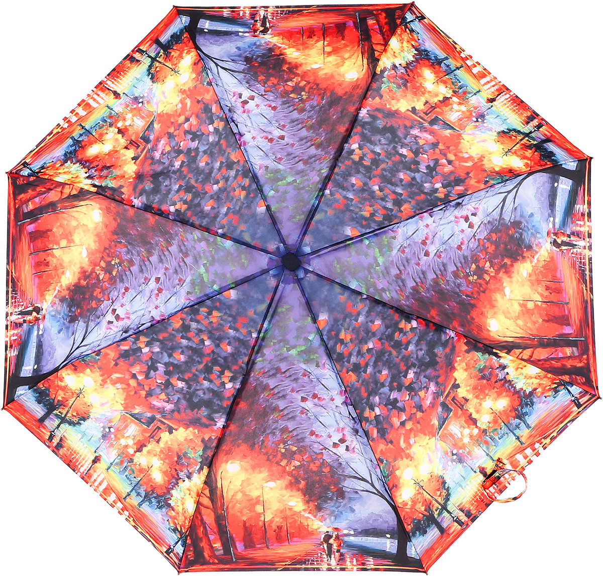 Зонт женский Zest, автомат, 3 сложения, цвет: фиолетовый, рыжий. 23815-8009