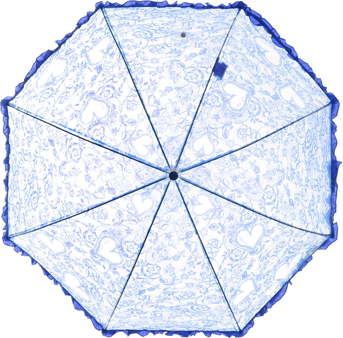 Зонт детский Airton, механический, трость, цвет: прозрачный, синий. 1651-05