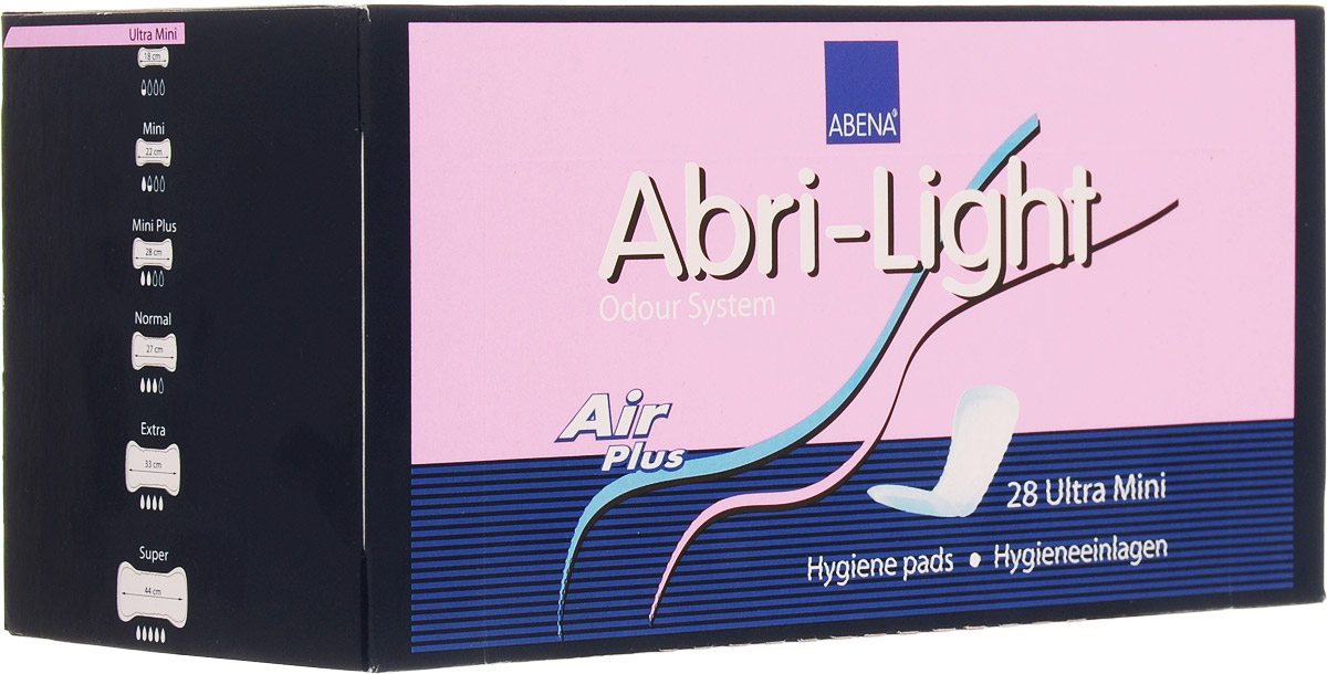 Abena Прокладки урологические Abri-Light Ultra Mini 28 шт41000 Abena Прокладки урологические Abri-Light Ultra Mini 28 шт41000Прокладки урологические Abena Abri-Light Ultra Mini имеют хорошую степень впитываемости при минимальной толщине. Прокладка легко крепится к белью и абсолютно неощутима в использовании. Уникальная система контроля запаха обеспечивает комфорт и уверенность при любой ситуации. Данная прокладка подходит для людей, которые время от времени страдают капельным недержанием мочи. Эффективные защитные бортики обеспечивают плотное и комфортное прилегание к телу и минимизируют риск протеканий. Уникальная система Top Dry обеспечивает быстрое впитывание жидкости и сухую поверхность, позволяя коже дышать. Прокладки выполнены из лучших сырьевых материалов, устраняющих неприятный запах.