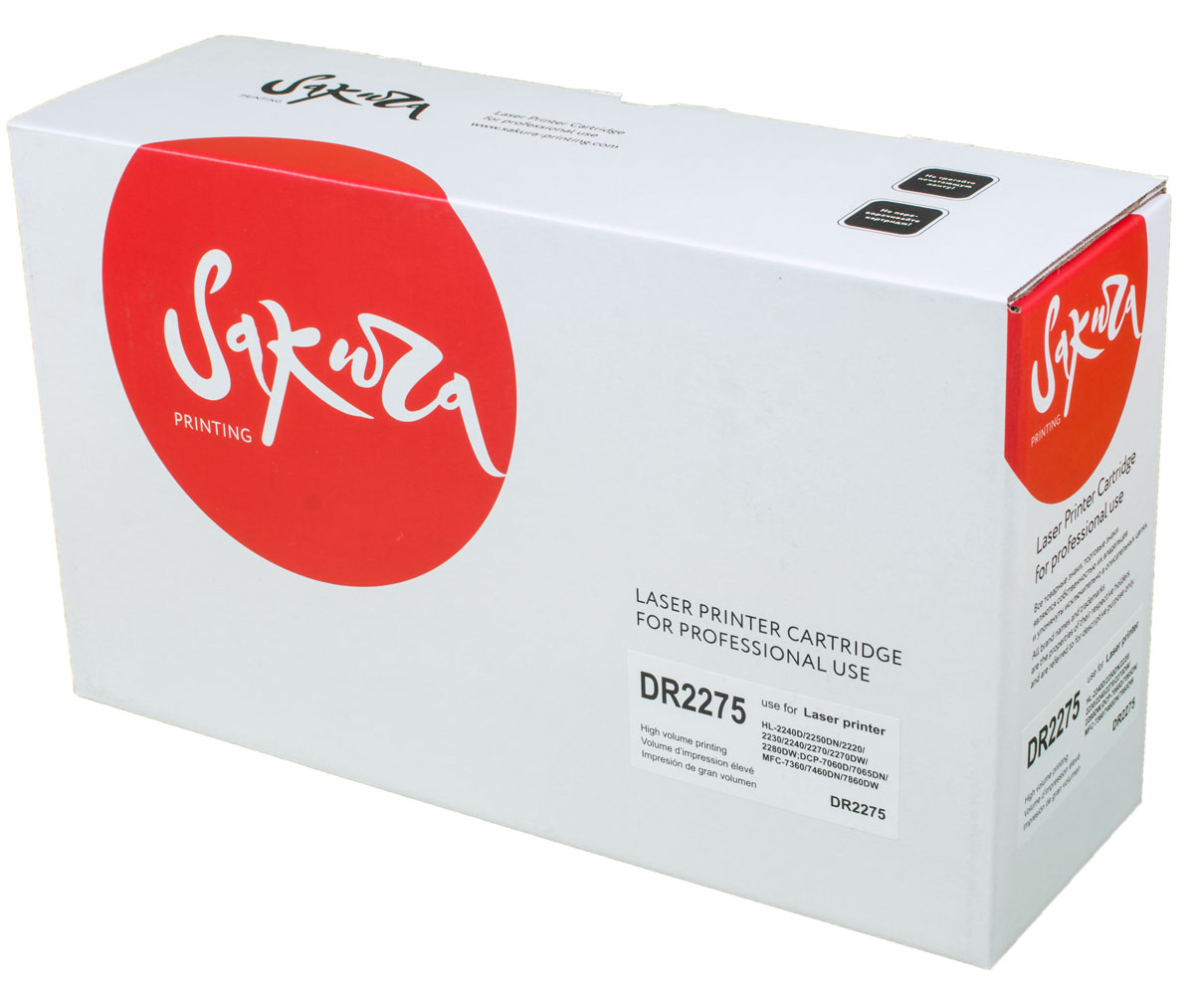 Sakura DR2275 фотобарабан для Brother HL-2240D/2250DN/2220/2270/2280DW/DCP-7060D/MFC-7360/7460DNSADR2275 Sakura DR2275 фотобарабан для Brother HL-2240D/2250DN/2220/2270/2280DW/DCP-7060D/MFC-7360/7460DNSADR2275Совместимый фотобарабан Sakura DR2275 для печатающих устройств Brother - это альтернатива приобретению оригинальных расходных материалов. При этом качество печати остается высоким.