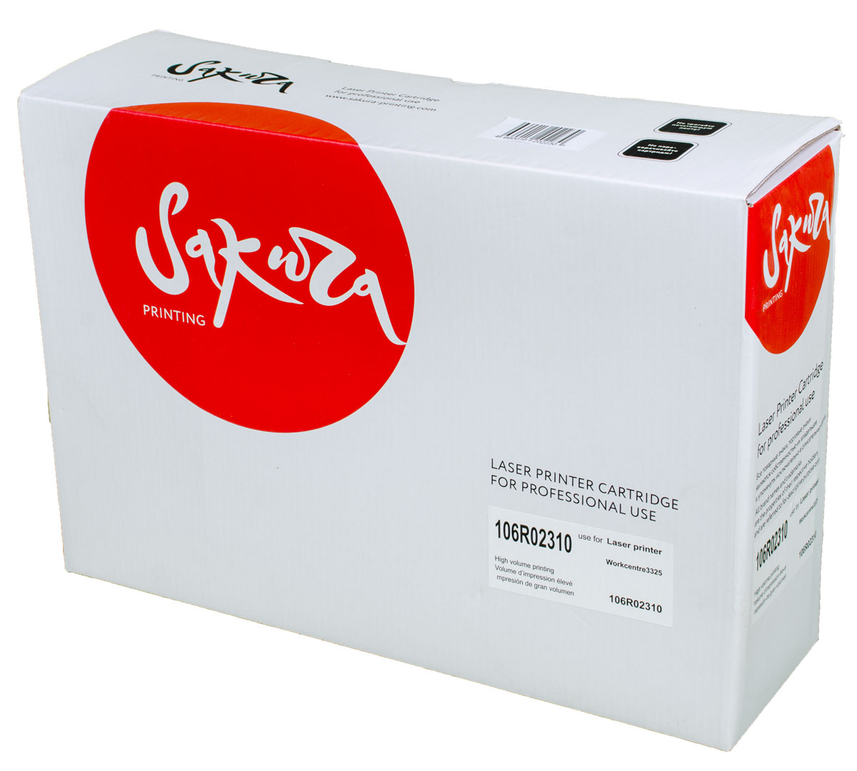 Sakura 106R02310, Black тонер-картридж для Xerox WC 3315/3325SA106R02310 Sakura 106R02310, Black тонер-картридж для Xerox WC 3315/3325SA106R02310Тонер-картридж Sakura 106R02310 для лазерных принтеров Xerox WC 3315/WC 3325 является альтернативным решением для замены оригинальных картриджей. Он печатает с тем же качеством и имеет тот же ресурс, что и оригинальный картридж. В картриджах компании Sakura используется химический синтезированный тонер, который в отличие от дешевого тонера из перемолотого полимера, не царапает, а смазывает печатающий вал, что приводит к возможности многократных перезаправок картриджей. Такой подход гарантирует долгий срок службы принтера, превосходное качество и стабильность печати.Тонер-картриджи Sakura производятся при строгом соответствии стандартам ISO 9001 и ISO 14001, что подтверждено международными сертификатами.