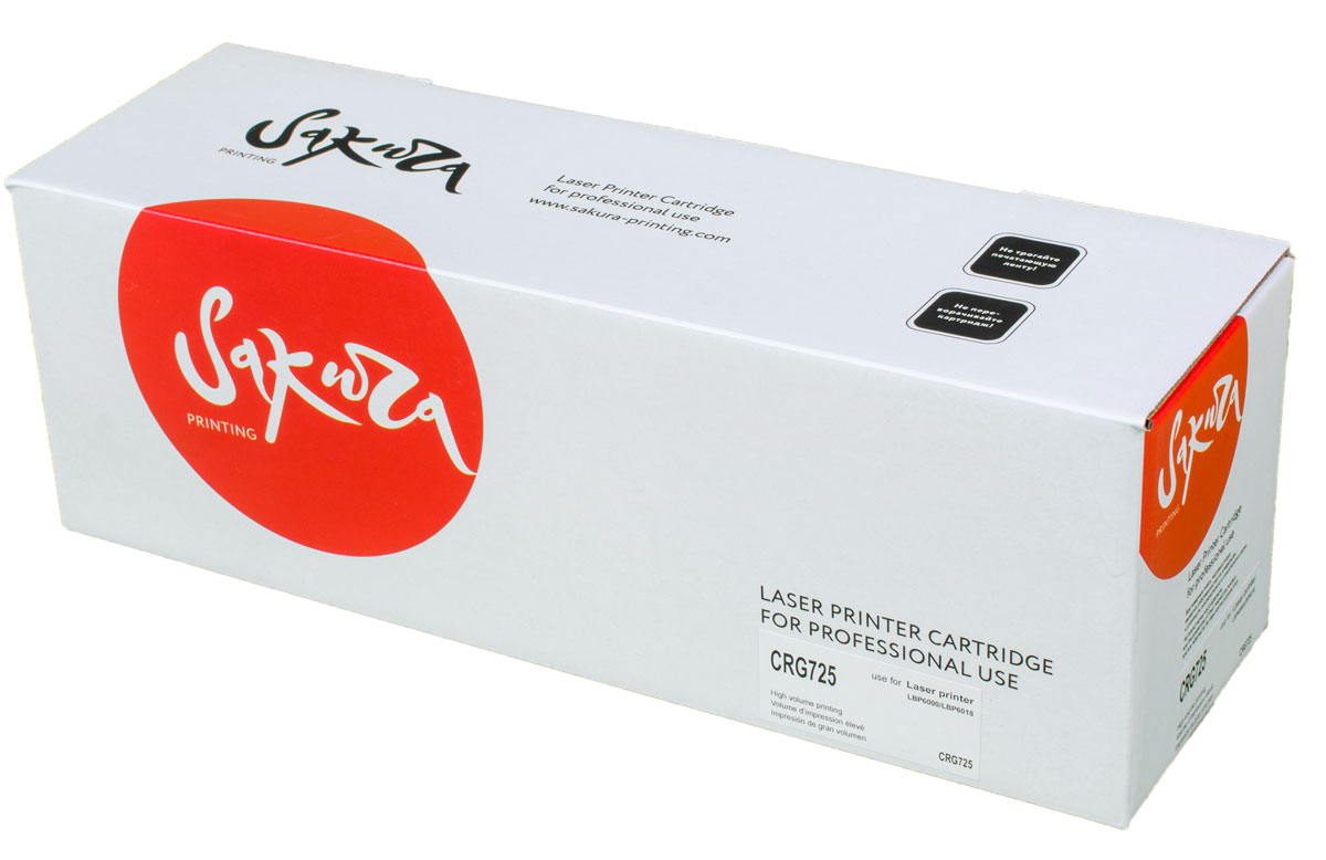 Sakura CRG725, Black тонер-картридж для Canon i-SENSYS LBP6000/6018