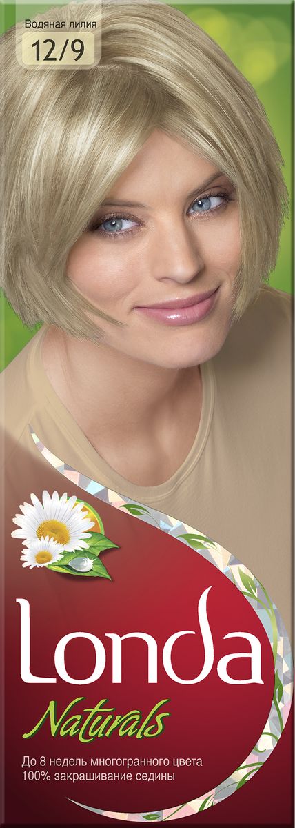 LONDA Крем-краска для волос стойкая Naturals 12/9 Водяная лилияLC-81212698 LONDA Крем-краска для волос стойкая Naturals 12/9 Водяная лилияLC-81212698Ищите цвет, полный жизни, который бы сохранился надолго? Крем-краска для волос Londa идеально вам подойдет. Эксклюзивная система окрашивания дарит вам до 8 недель многогранного цвета. Это возможно благодаря технологии смешивания тонов, которая объединяет богатые оттенки, и бальзаму Стойкий цвет, который надолго сохранит ваш насыщенный цвет. 100% закрашивание седины.Товар сертифицирован.