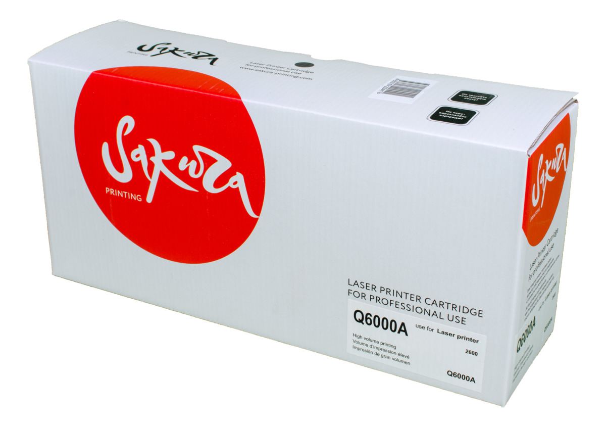 Sakura Q6000A, Black тонер-картридж для HP LaserJet 1600/2600n/2605/2605dn/2605dtn/CM1015/CM1017SAQ6000A Sakura Q6000A, Black тонер-картридж для HP LaserJet 1600/2600n/2605/2605dn/2605dtn/CM1015/CM1017SAQ6000AТонер-картридж Sakura Q6000A для лазерных принтеров HP LaserJet 1600/2600n/2605/2605dn/2605dtn/CM1015/CM1017 является альтернативным решением для замены оригинальных картриджей. Он печатает с тем же качеством и имеет тот же ресурс, что и оригинальный картридж. В картриджах компании Sakura используется химический синтезированный тонер, который в отличие от дешевого тонера из перемолотого полимера, не царапает, а смазывает печатающий вал, что приводит к возможности многократных перезаправок картриджей. Такой подход гарантирует долгий срок службы принтера, превосходное качество и стабильность печати.Тонер-картриджи Sakura производятся при строгом соответствии стандартам ISO 9001 и ISO 14001, что подтверждено международными сертификатами.