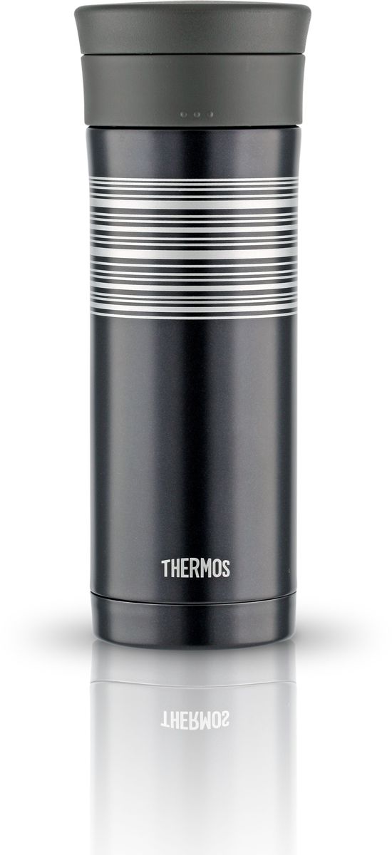 Термос Thermos, цвет: черный, 0,5 л. JMK-501417466 Термос Thermos, цвет: черный, 0,5 л. JMK-501417466Термос JMK 501 привлекает тонким изящным стилем. выполнен из нержавеющей стали. Покрытие, созданное на основе самых современных технологий, прекрасно передает глубину и палитру цвета. Он предназначен для использования в движении. Можно пить прямо из термоса. Широкое горло предусмотрено для загрузки кубиков льда. Конструкция крышки не позволяет льду выпадать при питье. Термос удобно лежит в руке. Модель легко моется, его можно мыть в посудомоечной машине. Может использоваться в стандартном подстаканнике автомобиля.Объем: 500 мл.