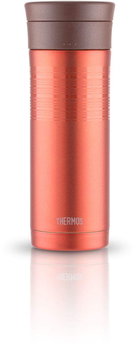 Термос Thermos, цвет: светло-коричневый, 0,48 л. JMK-501417251 Термос Thermos, цвет: светло-коричневый, 0,48 л. JMK-501417251Термос JMK 501 привлекает тонким изящным стилем. выполнен из нержавеющей стали. Покрытие, созданное на основе самых современных технологий, прекрасно передает глубину и палитру цвета. Он предназначен для использования в движении. Можно пить прямо из термоса. Широкое горло предусмотрено для загрузки кубиков льда. Конструкция крышки не позволяет льду выпадать при питье. Термос удобно лежит в руке. Модель легко моется, его можно мыть в посудомоечной машине. Может использоваться в стандартном подстаканнике автомобиля.Объем: 480 мл.