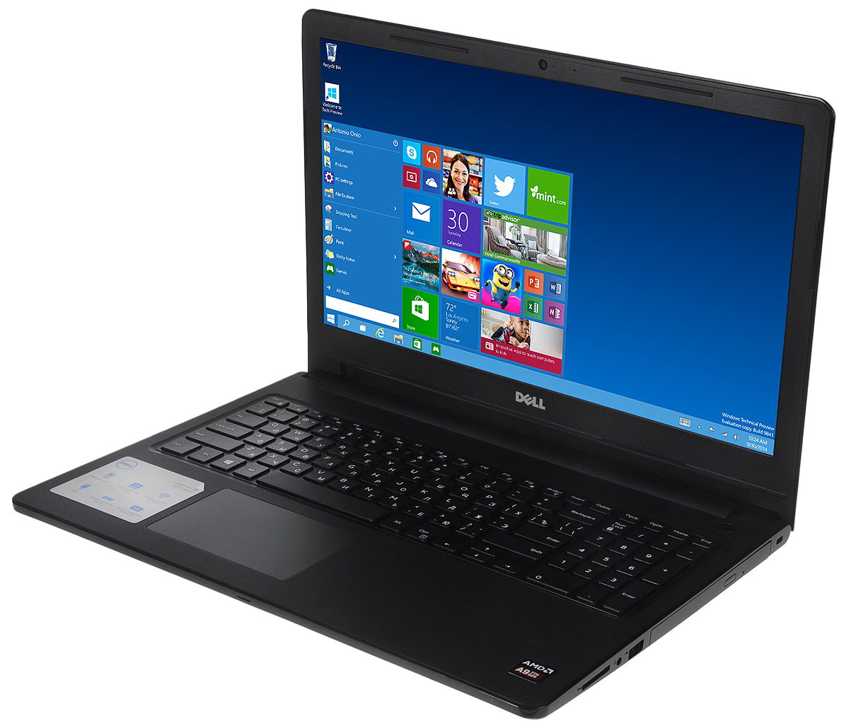 Dell Inspiron 3, Black (3-7720)3-7720 Dell Inspiron 3, Black (3-7720)3-7720Ноутбук Dell Inspiron 3 невероятно портативен, поэтому вы можете эффективно работать и оставаться на связи в любой точке мира. Его корпус отличается тонкой (всего 23,6 мм) и легкой конструкцией, а также удобно открывается. Благодаря процессору AMD A9-9400 и встроенной графической карте R5 вы получаете высокую производительность без задержки, что гарантирует плавное воспроизведение музыки и видео при фоновом выполнении других программ.Сделайте Dell Inspiron 3 своим узлом связи. Поддерживать связь с друзьями и родственниками никогда не было так просто благодаря надежному WiFi-соединению и Bluetooth 4.0, встроенной HD веб-камере высокой четкости и 15,6-дюймовому экрану, позволяющему почувствовать себя лицом к лицу с близкими.Абсолютное удобство просмотра на дисплее с разрешением HD. Наслаждайтесь превосходным изображением на большом экране с диагональю 15 дюймов, который идеально подходит для проектов и потоковой передачи.Смотрите фильмы с DVD-дисков, записывайте компакт-диски или быстро загружайте системное программное обеспечение и приложения на свой компьютер с помощью внутреннего дисковода оптических дисков.Точные характеристики зависят от модели.Ноутбук сертифицирован EAC и имеет русифицированную клавиатуру и Руководство пользователя.