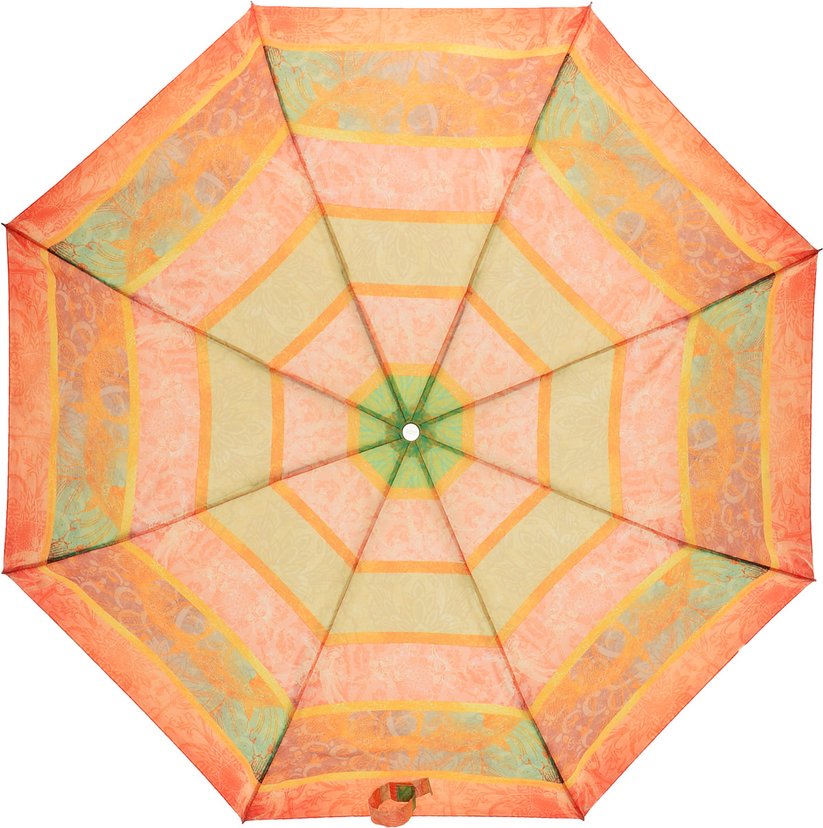 Зонт женский Zest, полуавтомат, 3 сложения, цвет: оранжевый, оливковый, зеленый. 23625-2058