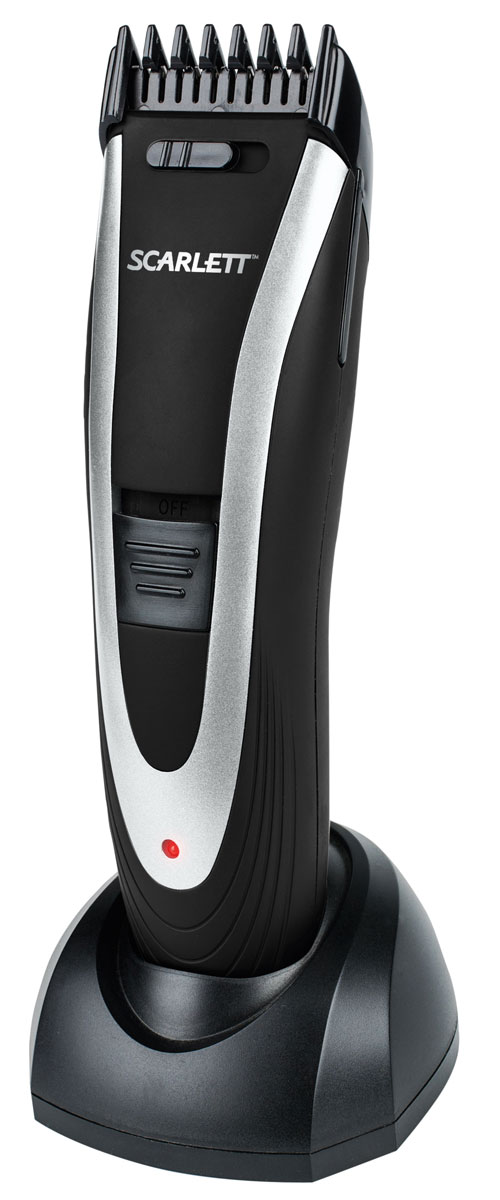 Scarlett SC-HC63C56, Black машинка для стрижки волосSC-HC63C56 Scarlett SC-HC63C56, Black машинка для стрижки волосSC-HC63C56Scarlett SC-HC63C56 - легкая и удобная в использовании машинка для стрижки волос. С её помощью в домашних условиях можно выполнять стрижку на высоком профессиональном уровне. Лезвия машинки выполнены из прочной и долговечной нержавеющей стали, они обеспечивают высокую точность стрижки. Прорезиненные вставки на корпусе не позволят машинке выскальзывать из рук во время работы с ней.Фиксатор длины для точной настройки2 телескопических гребня (3-15 мм, 18-30 мм)Функция филировки для идеальной стрижки
