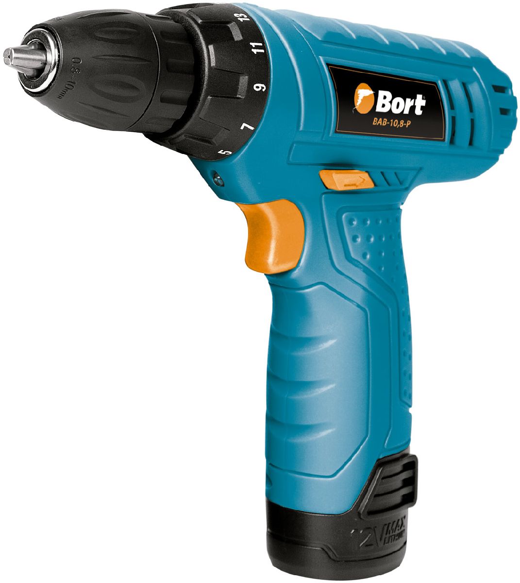 Дрель-шуруповерт аккумуляторная Bort BAB-10,8-P91270016 Дрель-шуруповерт аккумуляторная Bort BAB-10,8-P91270016Дрель-шуруповерт Bort BAB-10,8-P аккумуляторная подойдет для установки и демонтажа шурупов, саморезов и болтов. При помощи этого инструмента можно осуществлять сверление в различных материалах, Вы оцените все преимущества его использования и универсальность. Bort BAB-10,8-P имеет частоту вращения до 500 оборотов минуту. Крутящий момент можно быстро отрегулировать, выставив наиболее подходящий параметр. Фиксация шпенделя будет полезна при эксплуатации.Для освещения рабочей зоны предусмотрена подсветка, она повышает удобство применения шуруповерта. В корпусе установлен аккумулятор литий-ионного типа. Он отличается долговечностью, переносит множество циклов перезарядки без потери эффективности. Емкости 1,3 Ач будет достаточно для продолжительного применения инструмента. Зарядка осуществляется от специального устройства из комплекта. Нельзя не отметить компактные габариты и небольшой вес, он составляет всего 1 килограмм.Характеристики:Тип аккумуляторной батареи: XR Li-Ion.Емкость аккумулятора: 1,3 Ач.Напряжение аккумулятора: 10,8 В.Время зарядки, около: 180 мин.Максимальный диаметр сверления (дерево): 20 мм.Максимальный диаметр сверления (сталь): 8 мм.Максимальный крутящий момент (мягкий): 18 Нм.