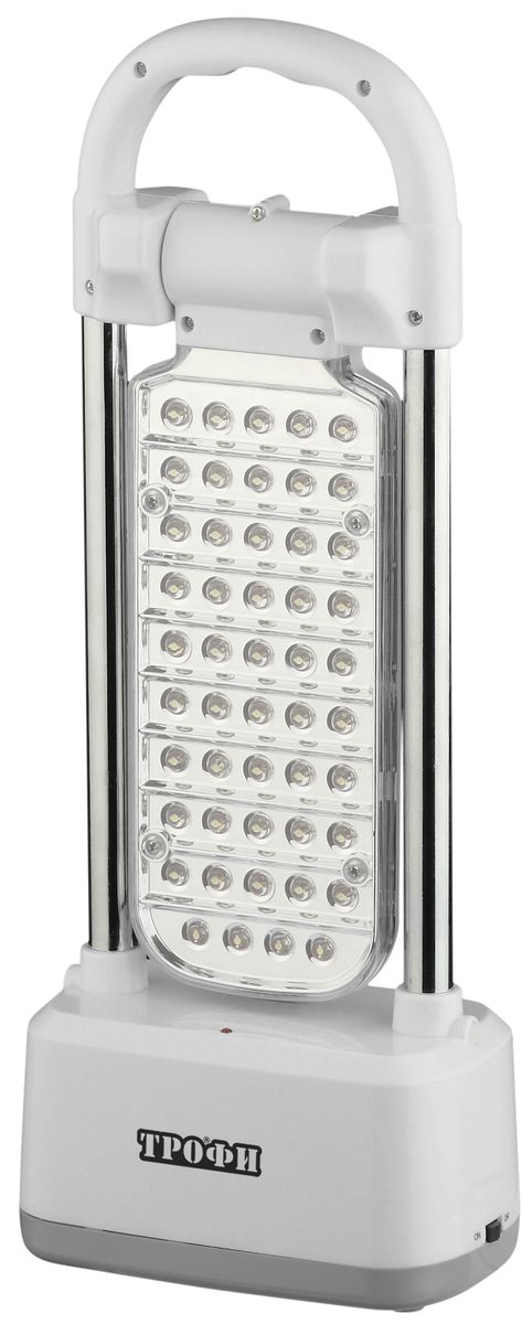 Фонарь кемпинговый Трофи, 49 x LED, аккумулятор 4V 3Ah, ЗУ 220VTK49 Фонарь кемпинговый Трофи, 49 x LED, аккумулятор 4V 3Ah, ЗУ 220VTK49Аккумуляторный кемпинговый светодиодный фонарь Трофи:49 белых LED (диммер) Поворотный LED-модуль Аккумулятор 4V 3Ah Подзарядка от сети 220 Вольт