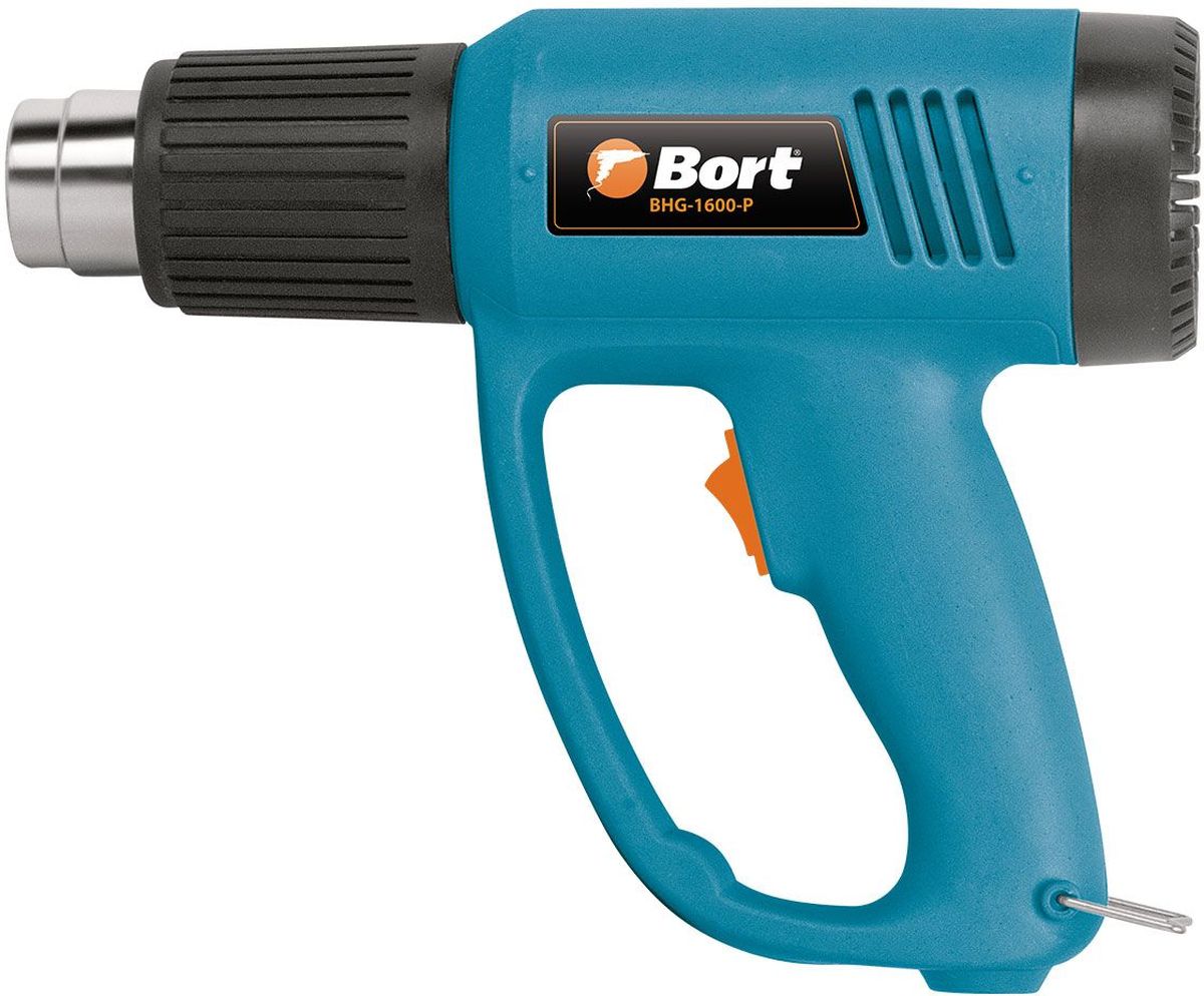 Фен технический Bort BHG-1600-P91271051 Фен технический Bort BHG-1600-P91271051Технический фен Bort BHG-1600-P предназначен для профессиональных работ. Примерами использования являются: сушка клея, шпатлевки, лепнины; уборка лака или краски с различных изделий с помощью горячего воздуха и скребка; формовка и сварка изделий из поливинилхлорида и так далее. Фен имеет два режима работы: поток 240 л/мин при 300 градусах и поток 420 л/мин при 500 градусах. Данную модель можно поставить соплом вверх на стол, что очень удобно при определенных работах. Фен отличается легкостью и компактностью. Рукоятка закрытого типа защищает пользователя раскаленных частиц и горячего воздуха. Благодаря качеству материалов и сборки, фен справляется со всеми поставленными задачами, а при правильном использовании - не будет перегреваться и будет исправно работать долгое время.