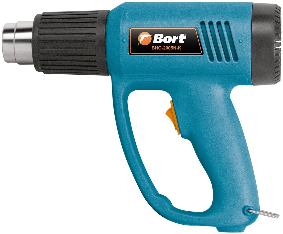 Фен технический Bort BHG-2005N-K91271068 Фен технический Bort BHG-2005N-K91271068Технический фен Bort BHG-2005N-K подходит для обработки горячим воздухом различных поверхностей, для снятия лакокрасочных покрытий, для пайки и многого другого. Мощности фена хватает для любых профессиональных работ. Имеется два режима: поток 300 л/мин при 350 градусах и поток 500 л/мин при 550 градусах. В комплекте вместе с феном идут 4 насадки. Инструмент также можно поставить на поверхность соплом вверх, что позволяет облегчить работу в некоторых ситуациях. При выборе технического фена важно обратить внимание на рукоятку: открытая или закрытая. Данная модель с закрытой рукояткой.