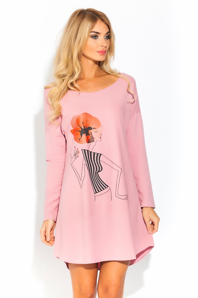 Ночная рубашка Evateks, цвет: светло-розовый. 1424. Размер 46/48