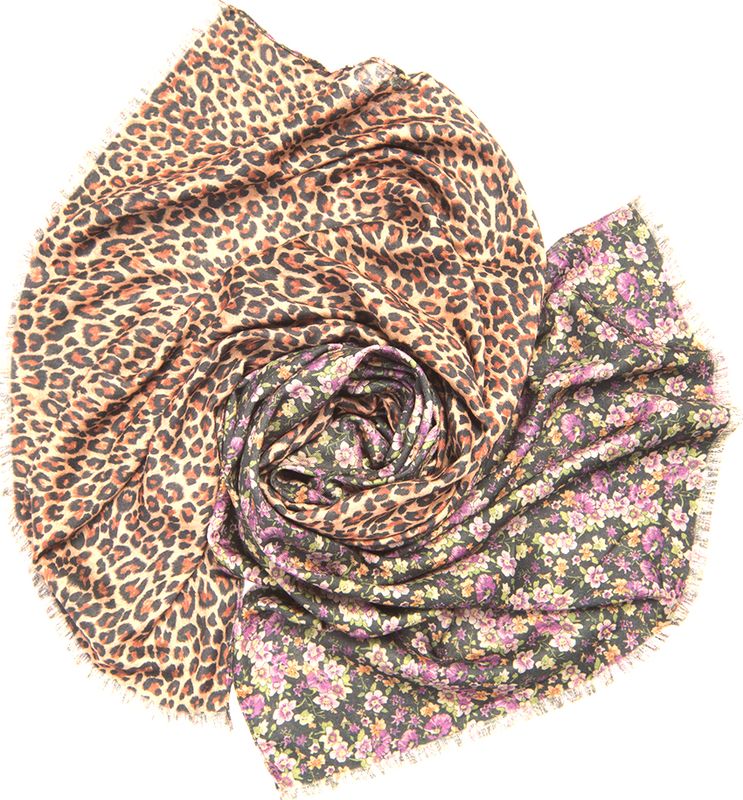 Палантин женский Charmante, цвет: фиолетовый, коричневый. SCVIST379. Размер 185 см х 70 см
