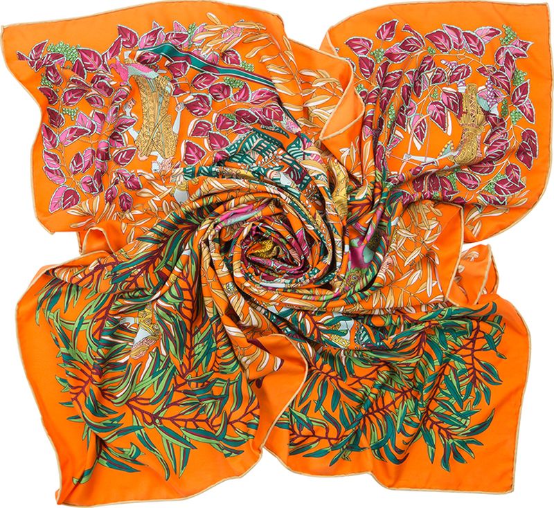 Платок женский Charmante, цвет: оранжевый. SHSA341. Размер 125 см х 125 см